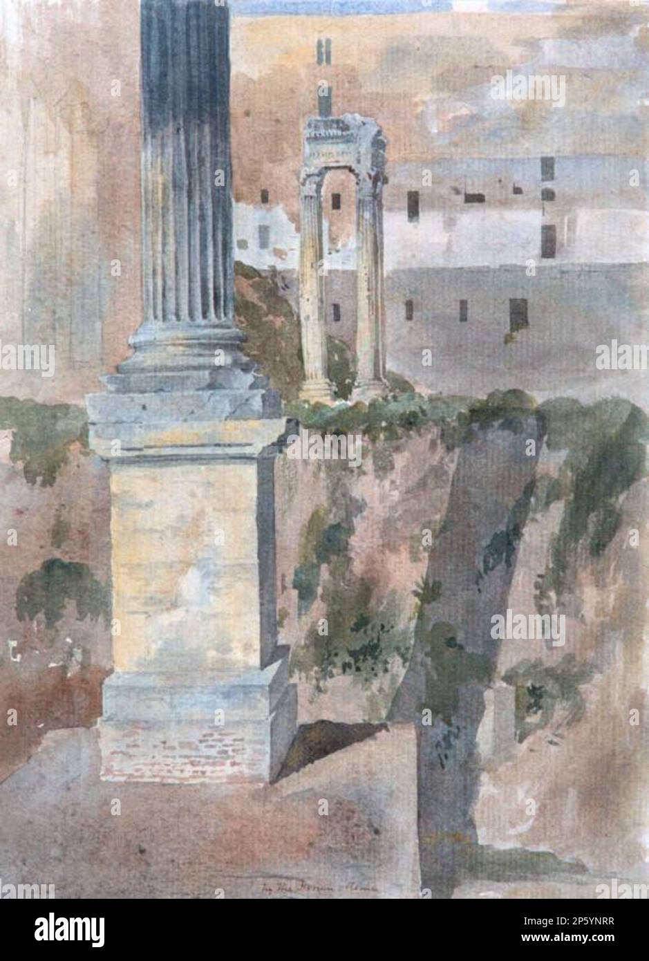 Dans le Forum, Rome, James Giles (Aberdeen, Écosse, 1801 - 1870) 1824 Banque D'Images
