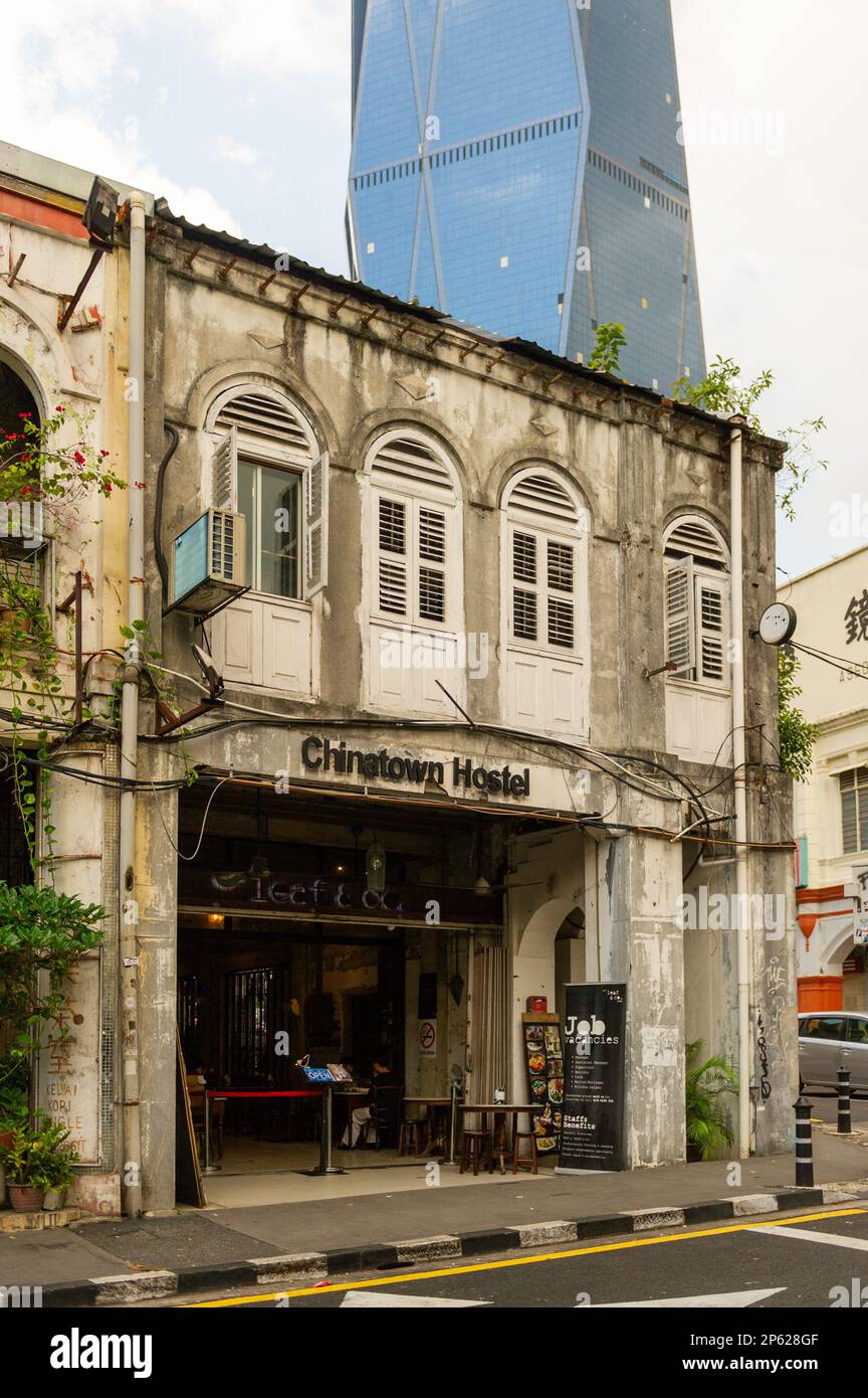 Le mingle Cafe et auberge à Chinatown, Kuala Lumpur, Malaisie Banque D'Images