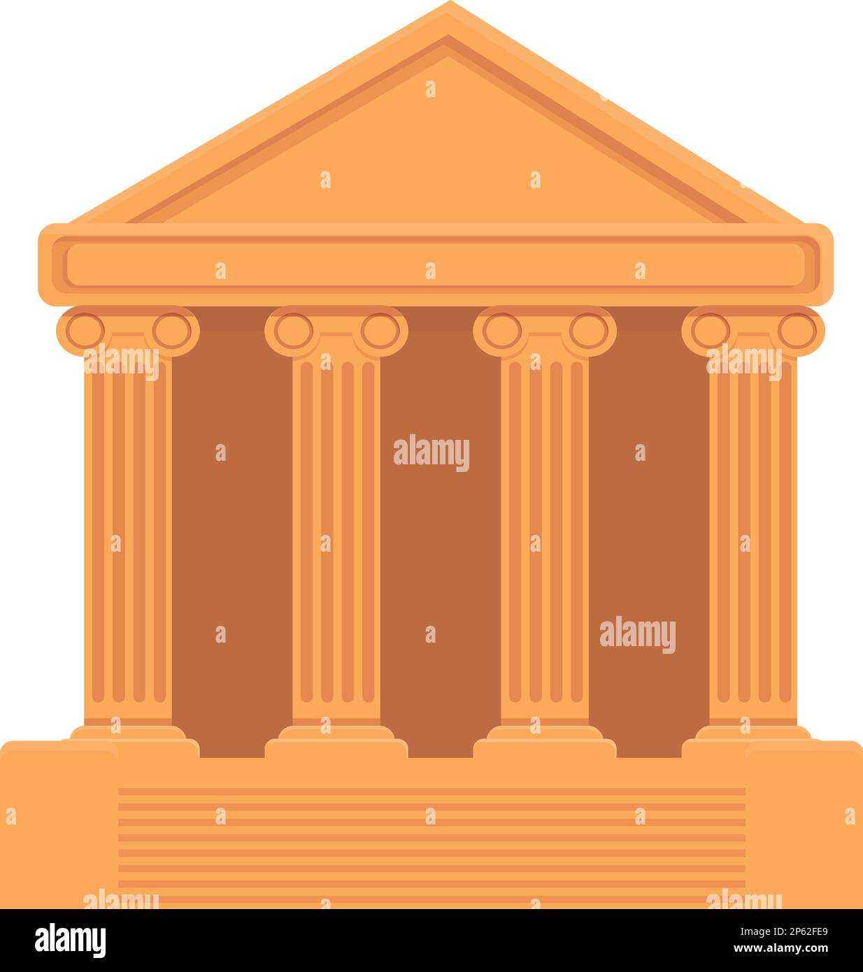 Ancienne grèce bâtiment icône vecteur de dessin animé. Histoire grecque. Culture artistique Illustration de Vecteur