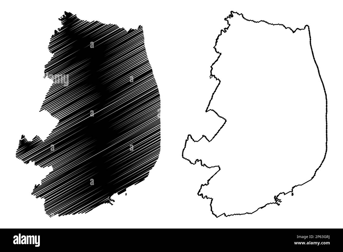 Douvres zone non métropolitaine (Royaume-Uni de Grande-Bretagne et d'Irlande du Nord, comté cérémonial de Kent, Angleterre) carte illustration vectorielle, berceau Illustration de Vecteur