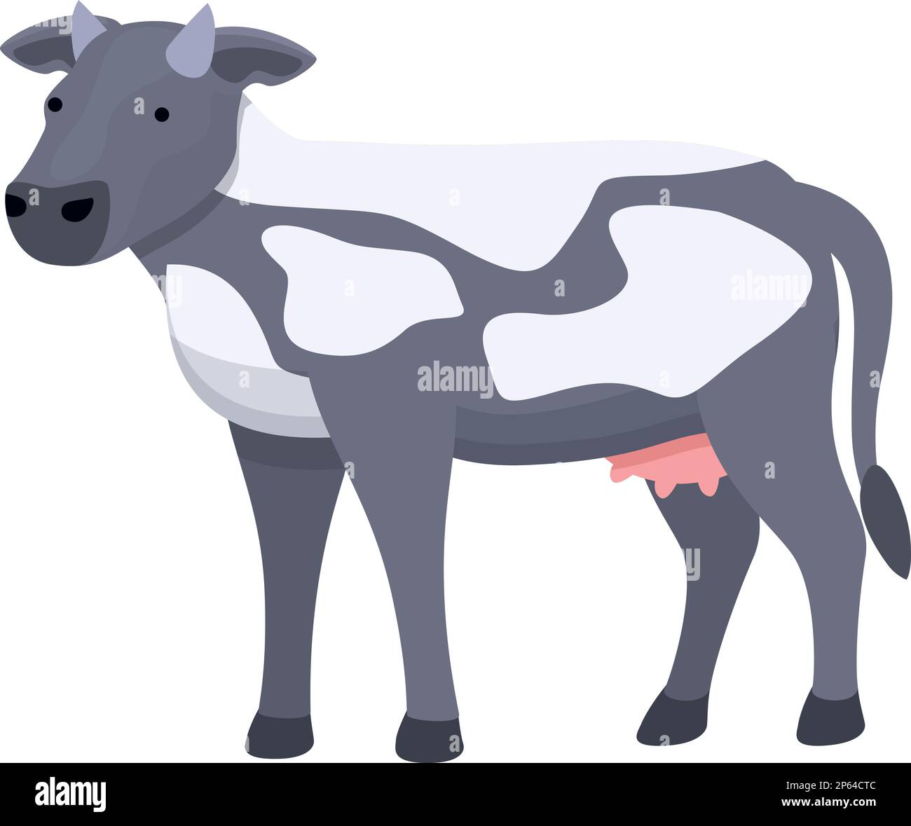 Vecteur de dessin animé d'icône représentant une vache à pois. Ferme de bétail. Champ EAT Illustration de Vecteur