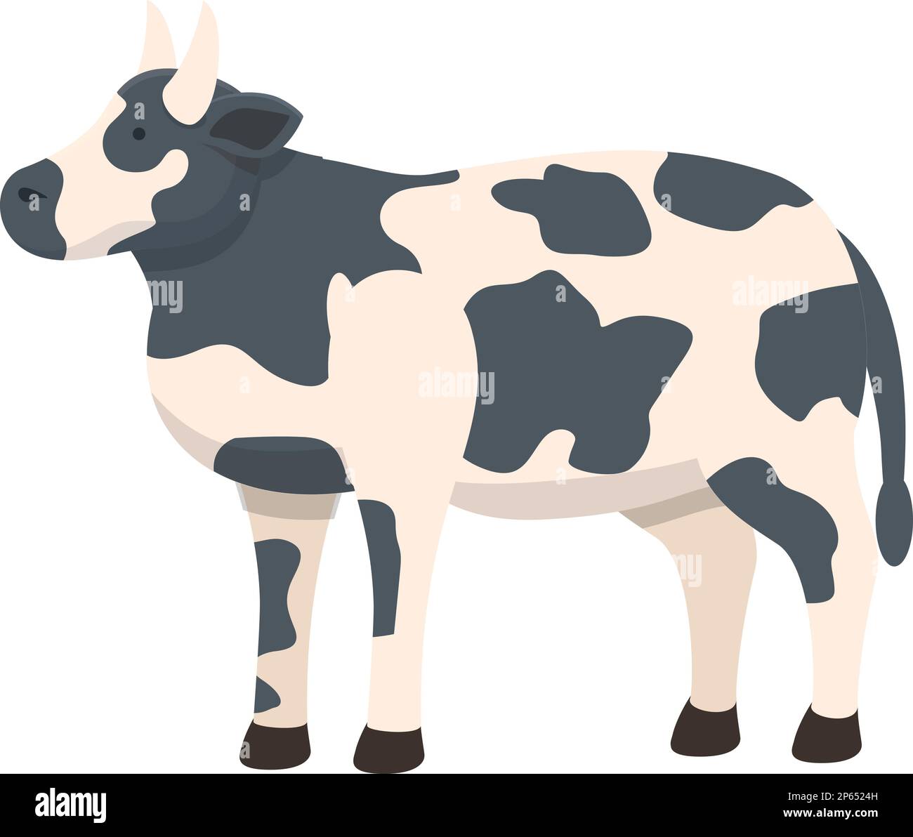 Vecteur de dessin animé d'icône de vache de bétail. Race de ferme. Bœuf animal Illustration de Vecteur