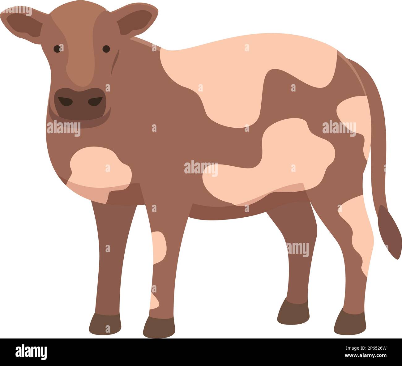 Vecteur de dessin animé d'icône de bœuf de vache. Viande de bœuf. Champ EAT Illustration de Vecteur
