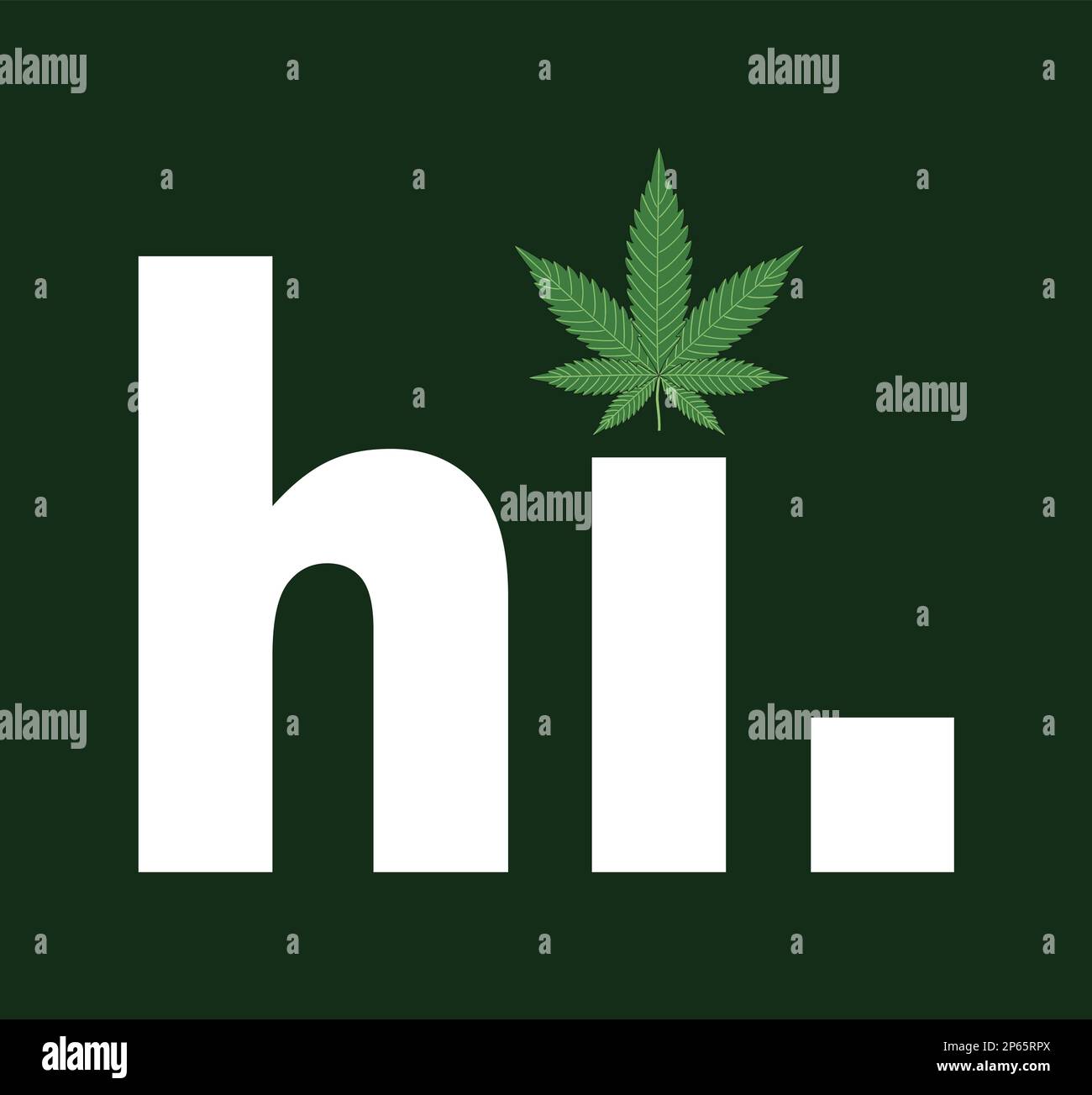 Conception à forte teneur en marijuana. Salut avec les mauvaises herbes, la marijuana, la feuille de cannabis. Illustration de Vecteur