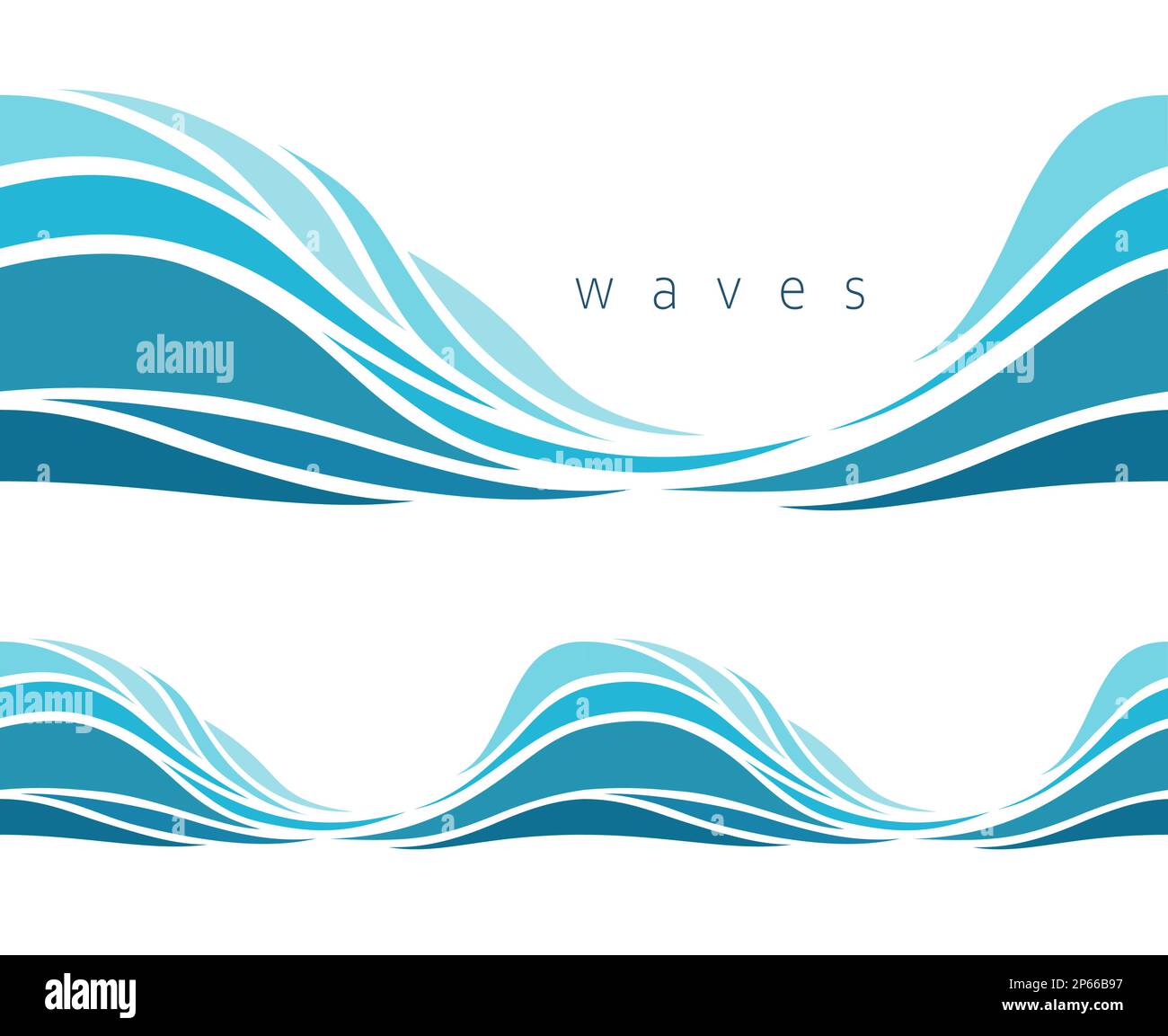 Des vagues magnifiques et sans couture. Motif marin vectoriel. Illustration de Vecteur