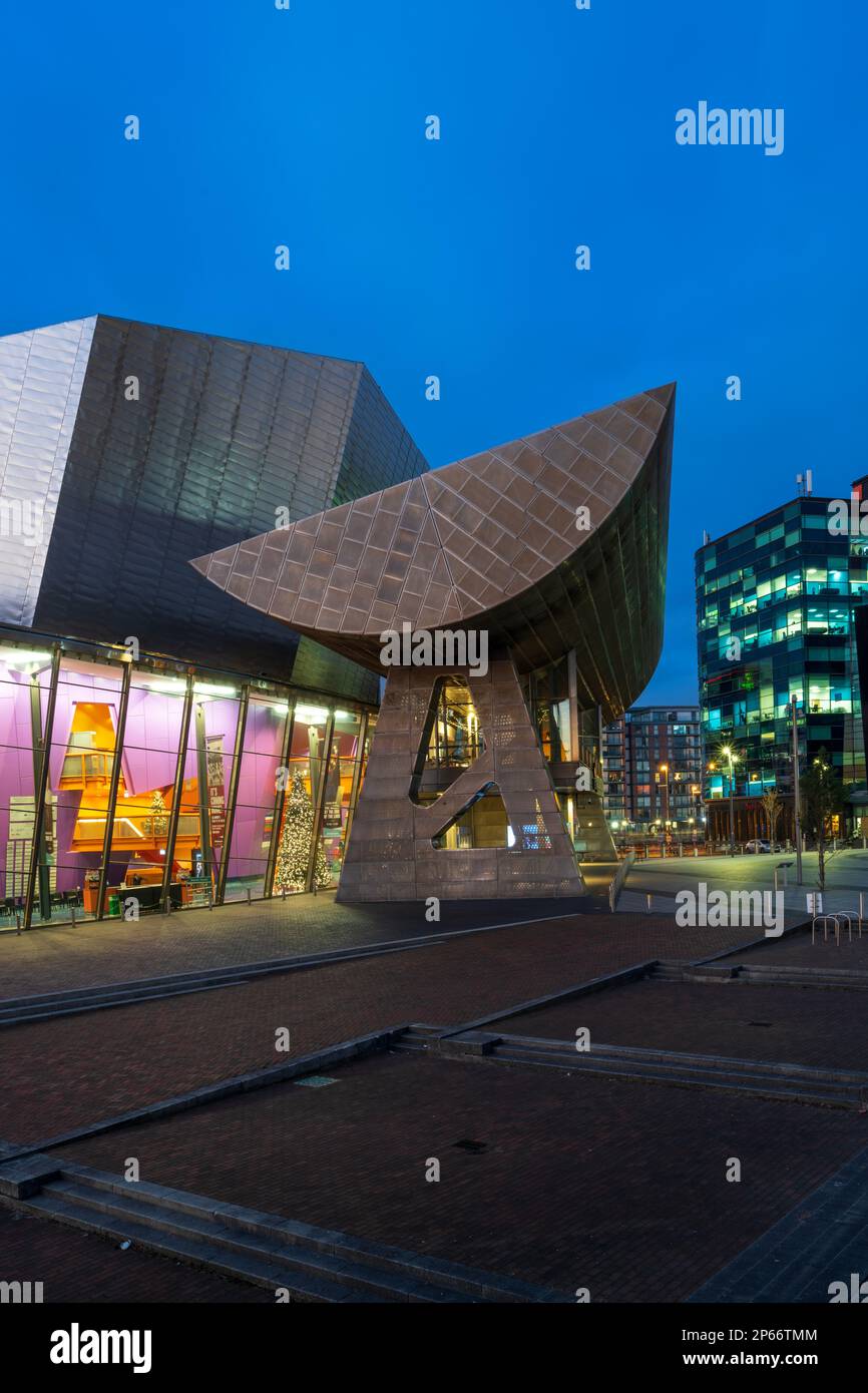 The Lowry Theatre, Salford Quays, Manchester, Angleterre, Royaume-Uni, Europe Banque D'Images