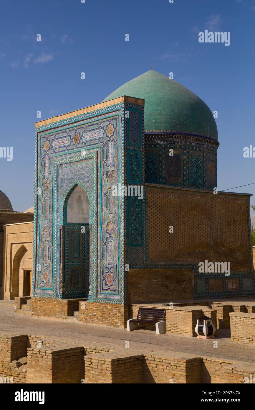 Usto Ali Nasafi Mausolée, complexe moyen, Shah-I-Zinda Acropolis, Samarkand, Ouzbékistan Banque D'Images