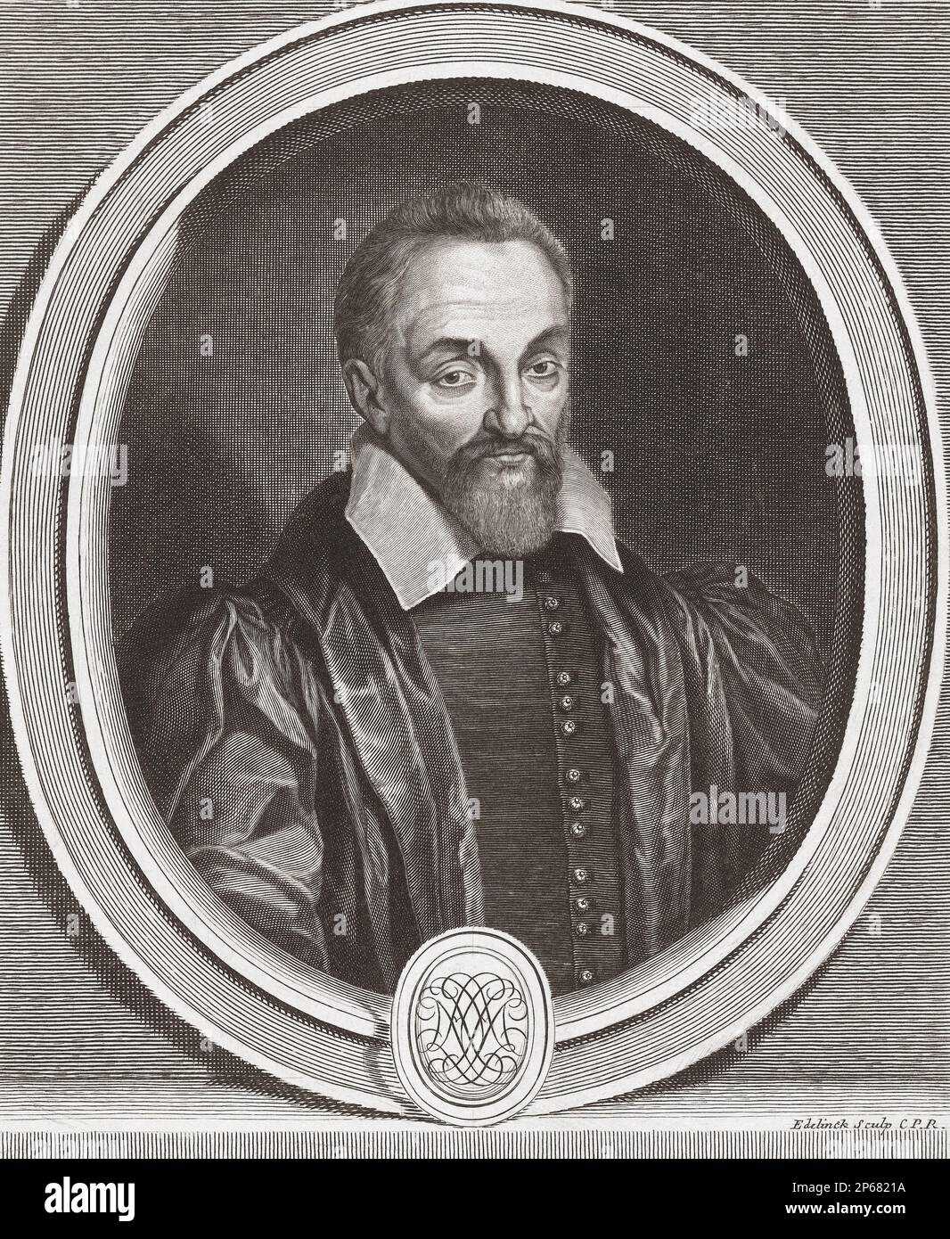 Nicasius le Febure, alias Nicolas le Febure ou Nicasius le Fevre ou Nicolas le Fèvre, 1615 - 1669. Chimiste et alchimiste d'origine française. On sait peu de choses de sa vie personnelle, mais on pense qu'il a pris la nationalité anglaise en 1662. Il a travaillé pour les familles royales française et britannique. Parmi d'autres nominations royales, il a été nommé médecin de Louis XIV de France, et professeur de chimie de Charles II d'Angleterre. Après une impression de Gerard Edelinck. Banque D'Images