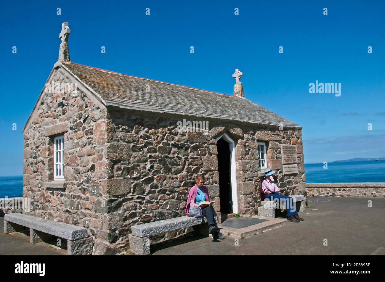 St Nicholas Chapel, The Island, St Ives Cornwall Royaume-Uni Banque D'Images