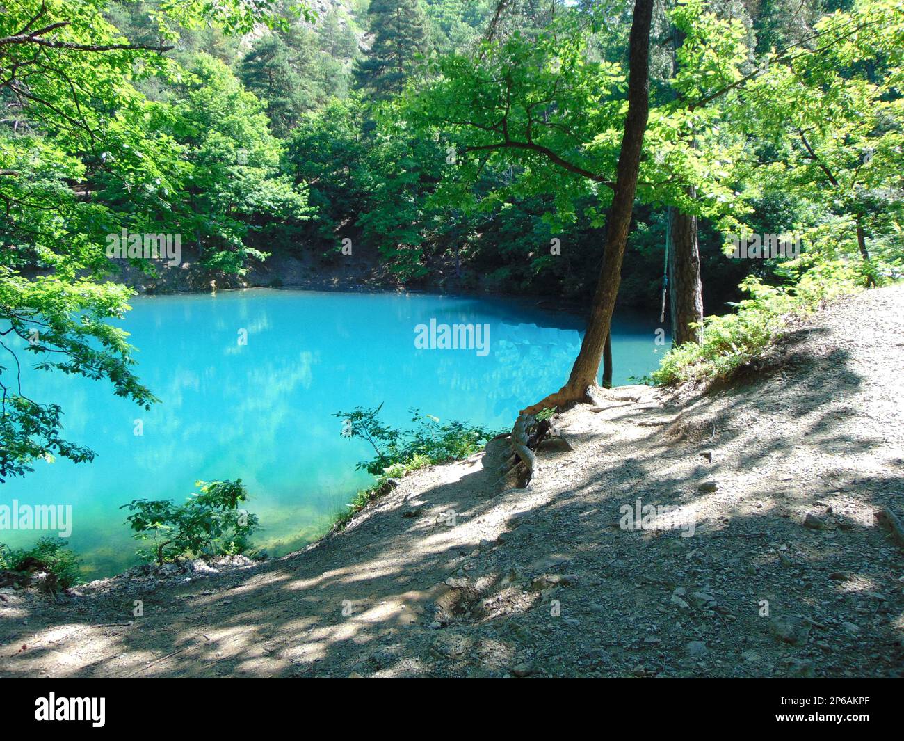 Blue Lake à Baia Sprie, Maramures, Roumanie - Lacul Albastru Banque D'Images
