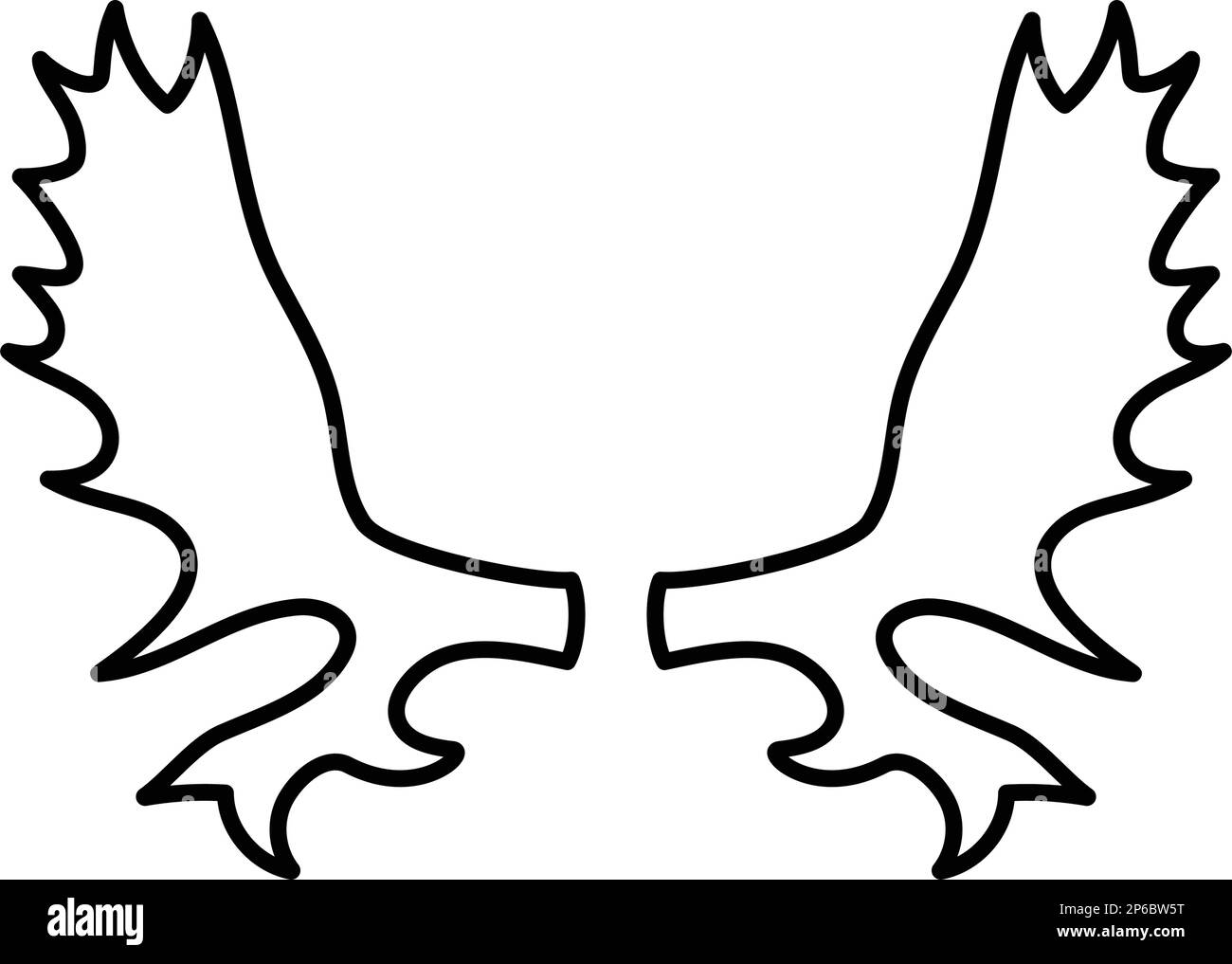 illustration vectorielle de l'icône représentant une ligne d'animal de moose horn Illustration de Vecteur illustration vectorielle de l'icône représentant une ligne d'animal de moose horn Illustration de Vecteur