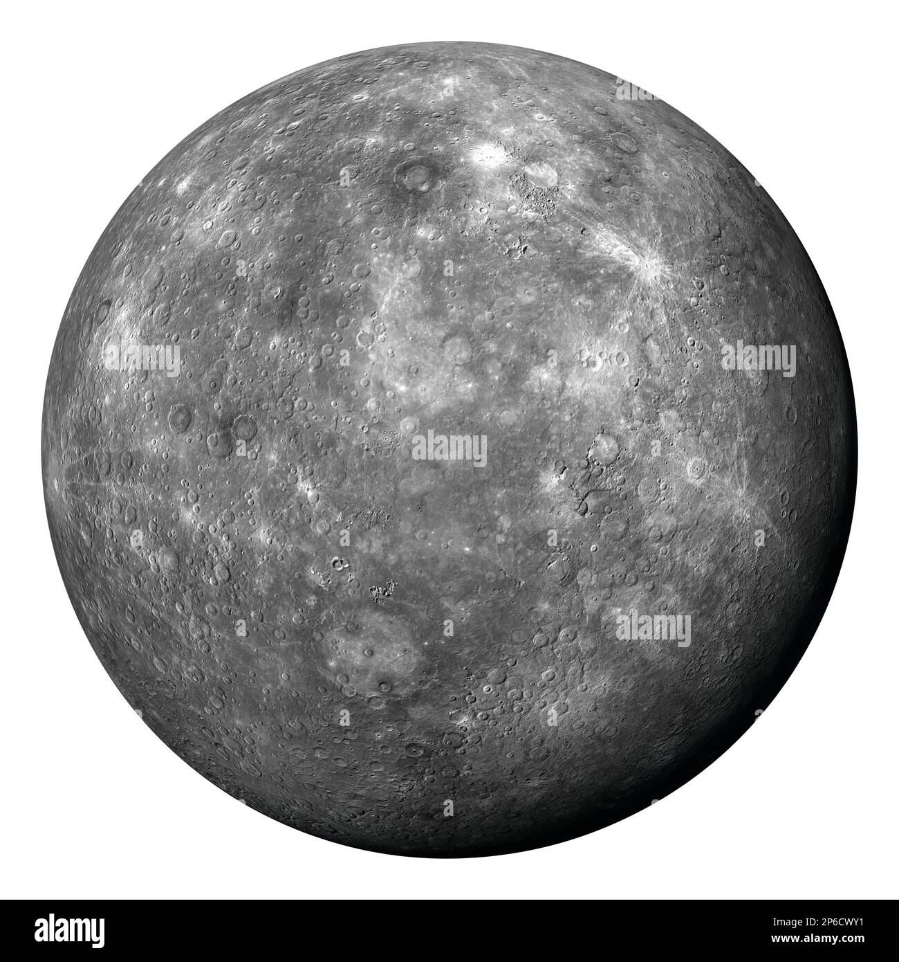 Planète Mercure, la plus petite planète du système solaire isolé Banque D'Images