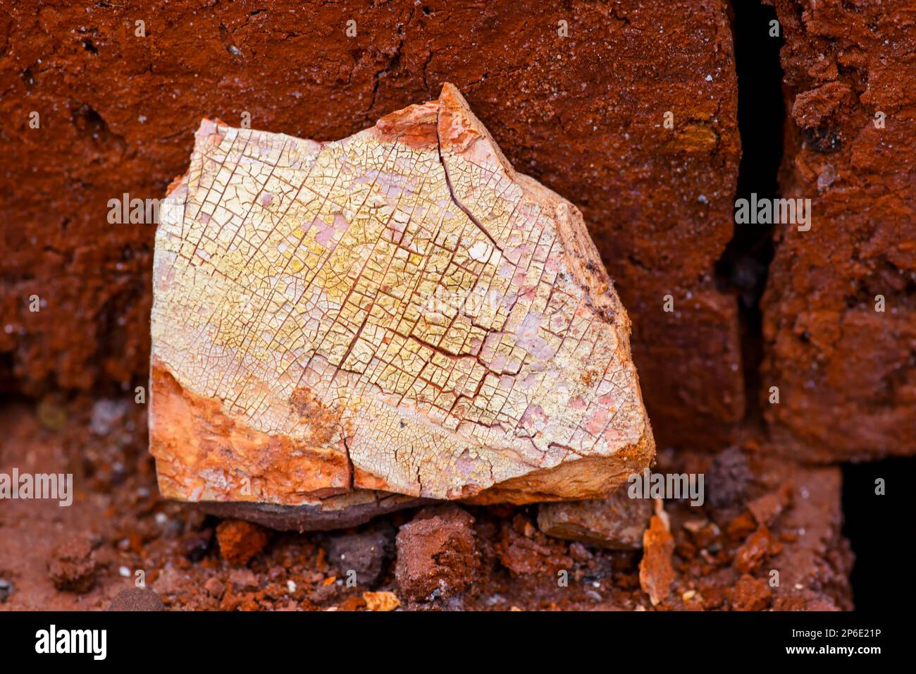 Charbon brûlé à l'usine de briques. Texture du charbon après combustion. Mise au point sélective utilisée. Banque D'Images