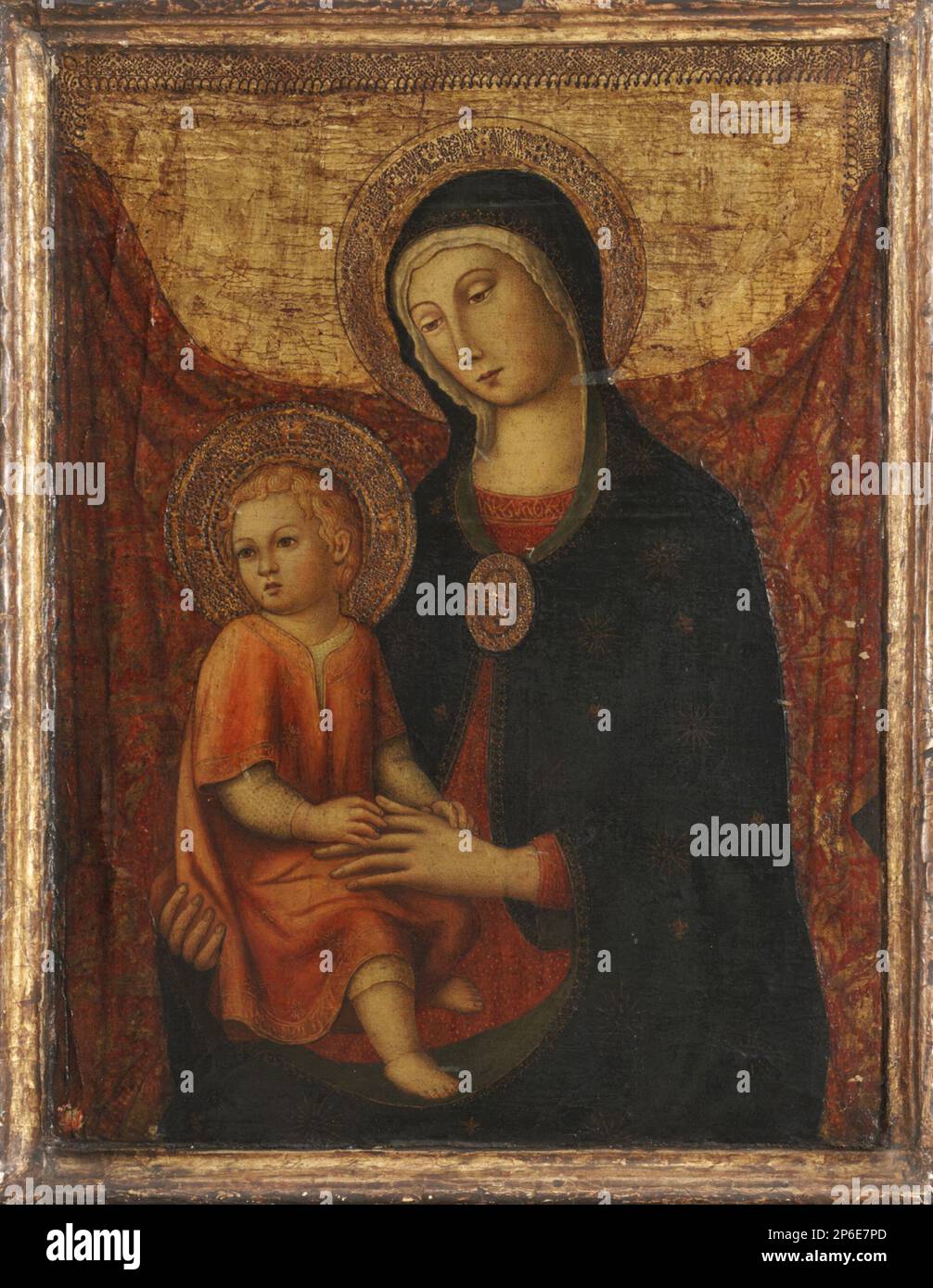 Sano di Pietro, Vierge à l'enfant, 1426–1800, huile et tempera sur panneau. Banque D'Images