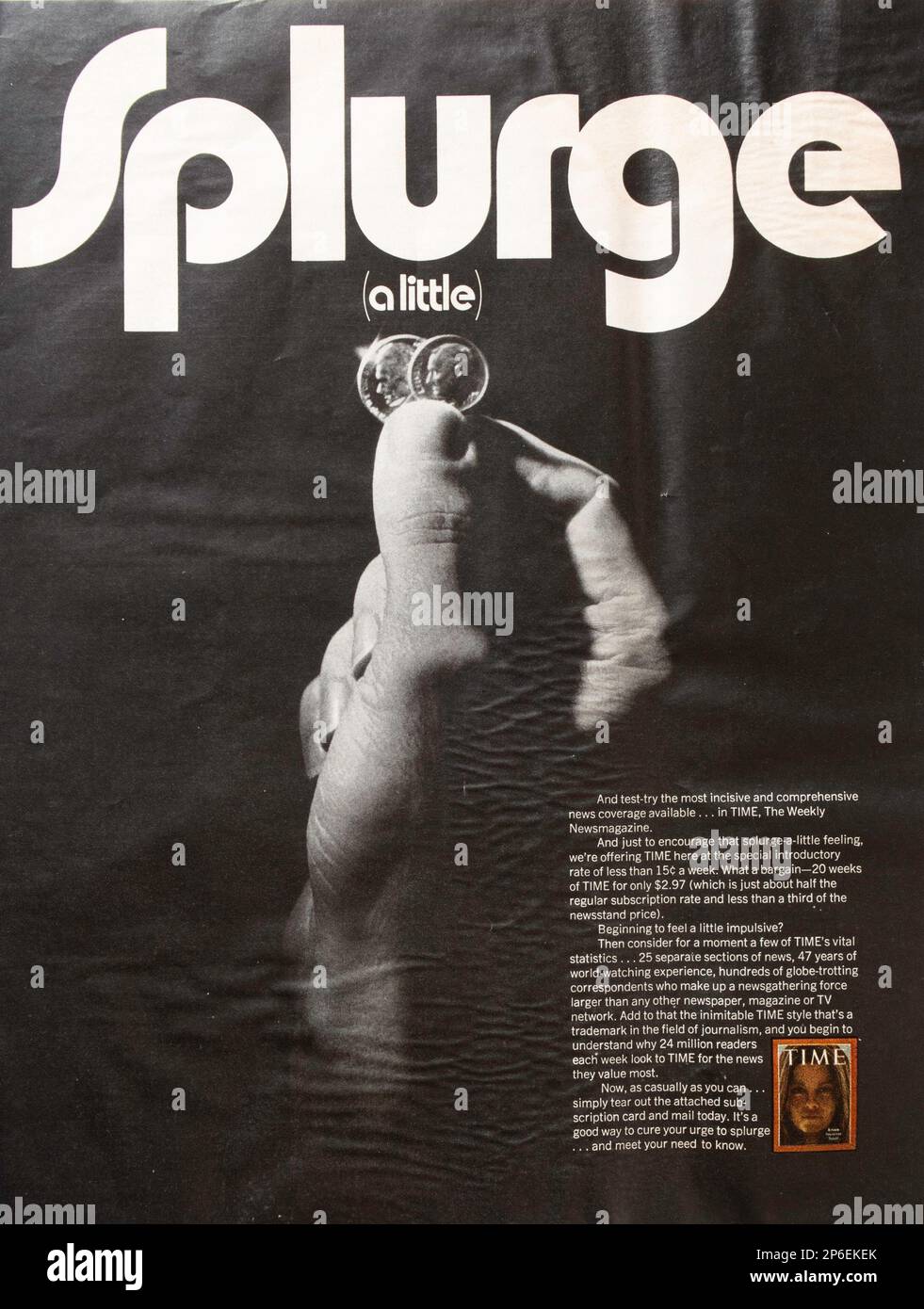 Vintage 'Life' Magazine 22 janvier 1971 publication publicitaire, États-Unis Banque D'Images