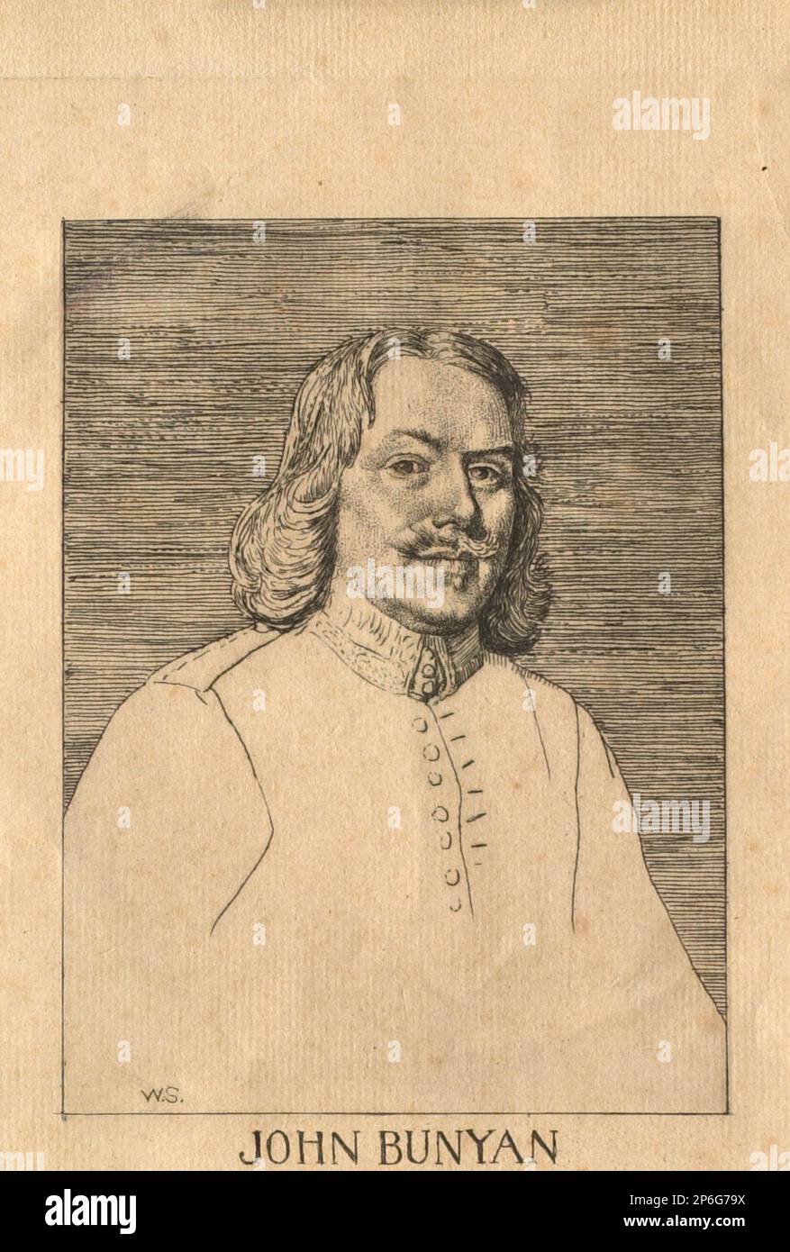 William Strang, John Bunyan, gravé sur du papier couté. Banque D'Images