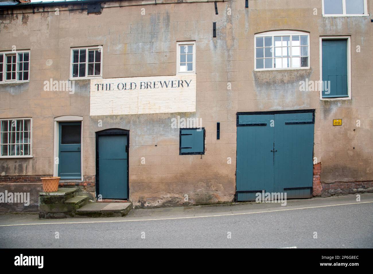 L'ancienne brasserie de la ville marchande du Derbyshire de Melbourne, en Angleterre Banque D'Images
