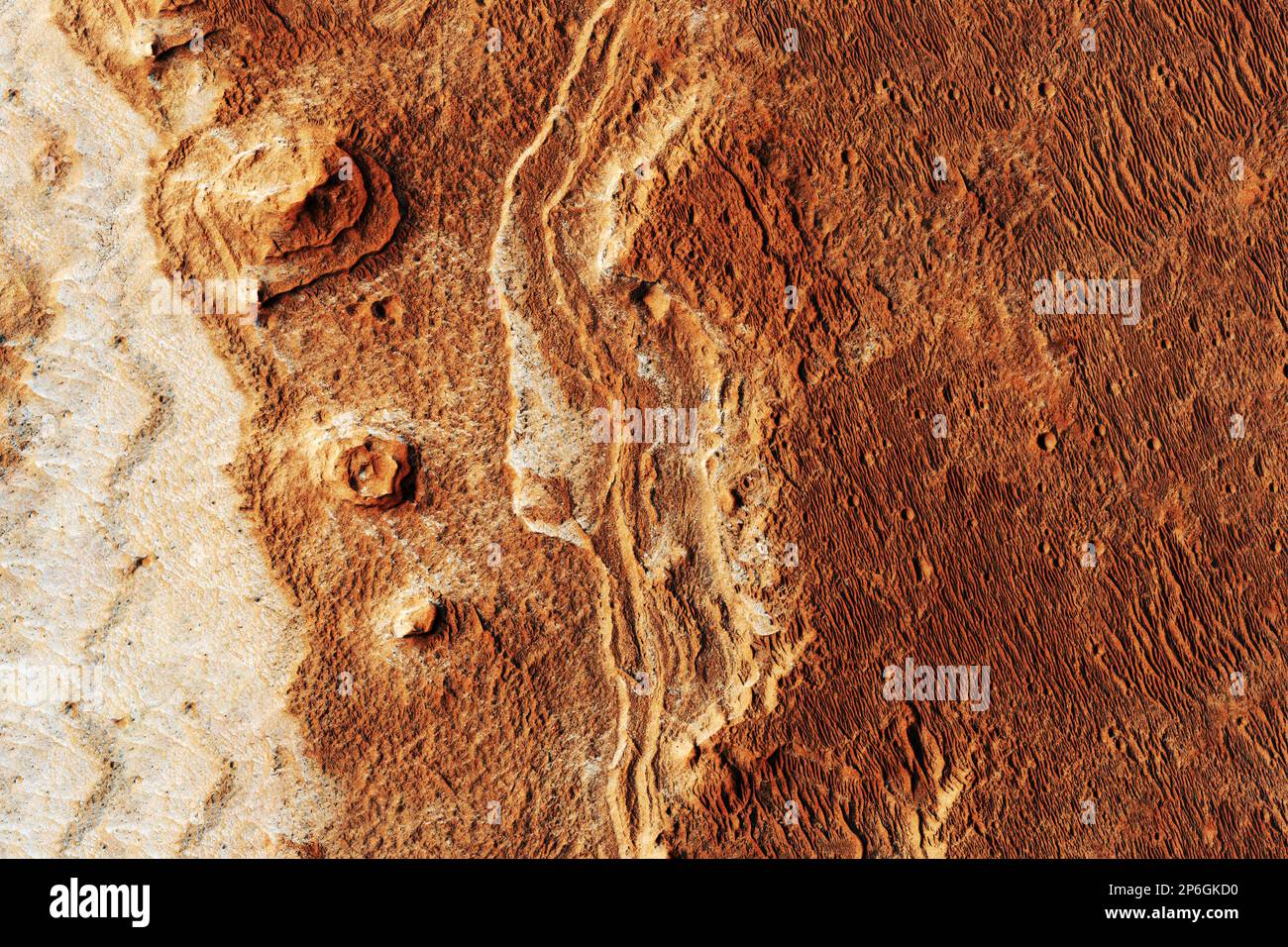 Surface de la planète Mars. Éléments de cette image fournissant NASA. Photo de haute qualité Banque D'Images