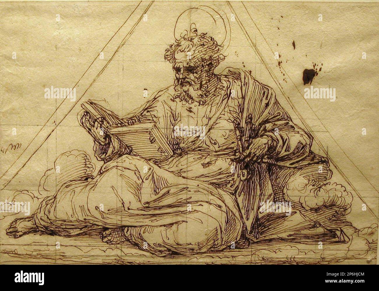 Perino del Vaga, Saint Peter, vers 1530, stylo à douille et encre de fer sur papier. Banque D'Images