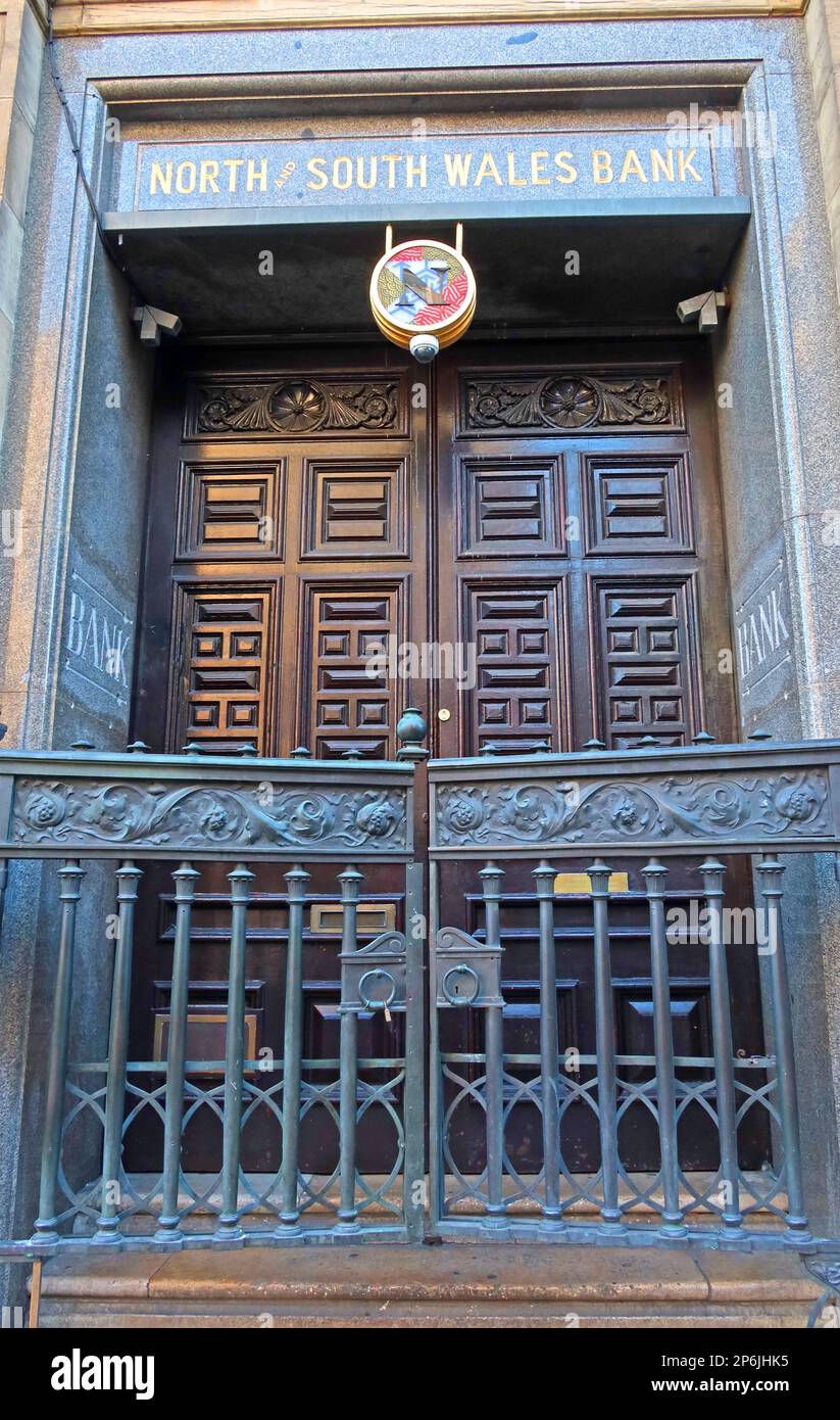 Le nord et le sud du pays de Galles (qui devient le Midland), à l'angle de 62 Castle St et James St, Liverpool, Merseyside, Angleterre, Royaume-Uni, L2 7LQ Banque D'Images