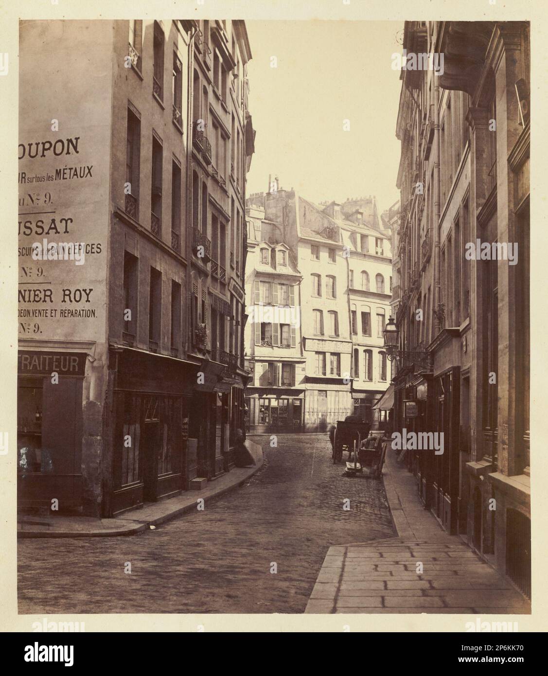 Charles Marville, rue de la Harpe, partie nord, 1865-69, imprimé d'albumine de collodion négatif humide. Banque D'Images