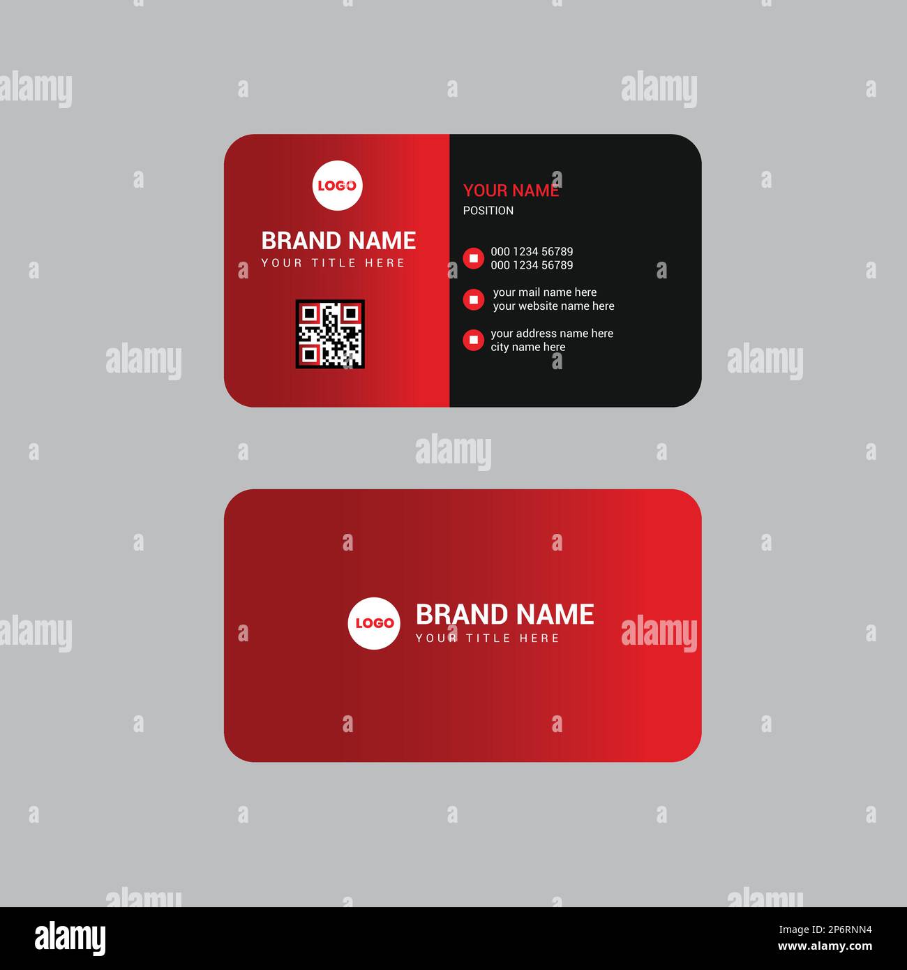 Modèle de carte d'affaires moderne Illustration de Vecteur