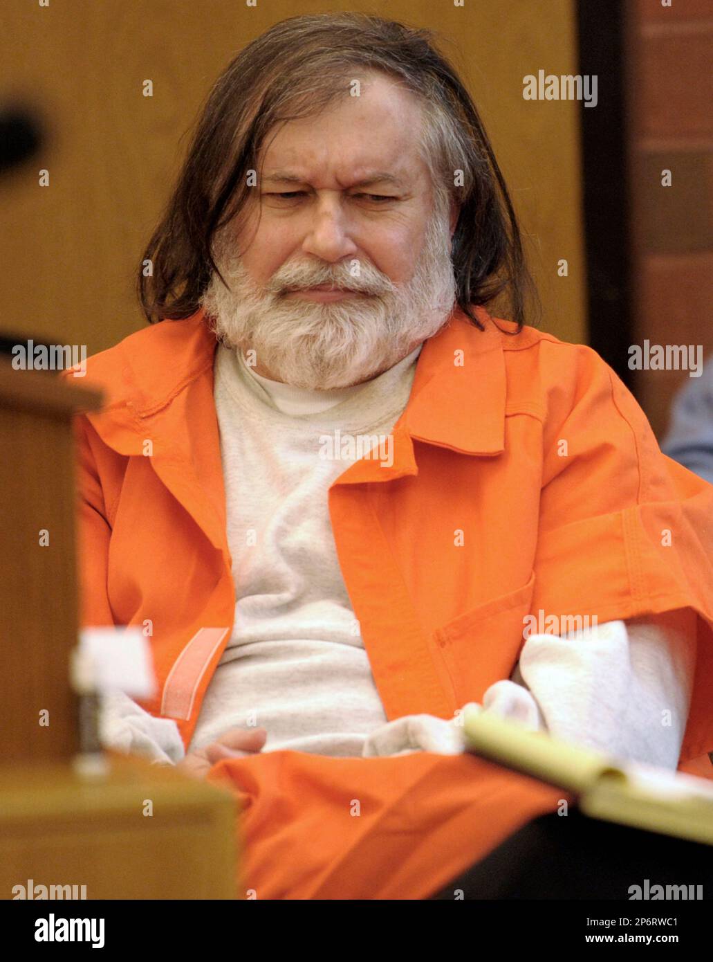 Richard Shenkman listens as prosecutor Vicki Melchiorre addresses the