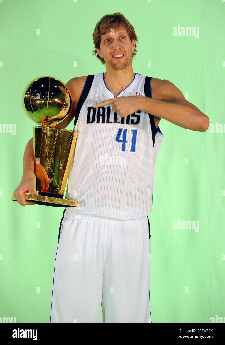 December 13, 2011: Dallas Mavericks point guard Jason Kidd #2 poses with  the Larry O'Brien Championship trophy during Dallas Mavericks Media Day at  the American Airlines in Dallas, TX(Credit Image: © Albert