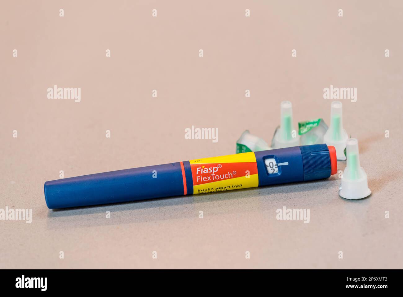 Le médicament à insuline d'action ultra-rapide FIASP de Novo Nordisk doit être retiré du système australien de prestations pharmaceutiques (PBS) sur 1 avril 2023. Cela signifie que pour les utilisateurs d'insuline, le prix passera de A8 $ par mois à A230 $, ce qui le rendra inabordable pour beaucoup. Crédit Stephen Dwyer Alay Live News Banque D'Images