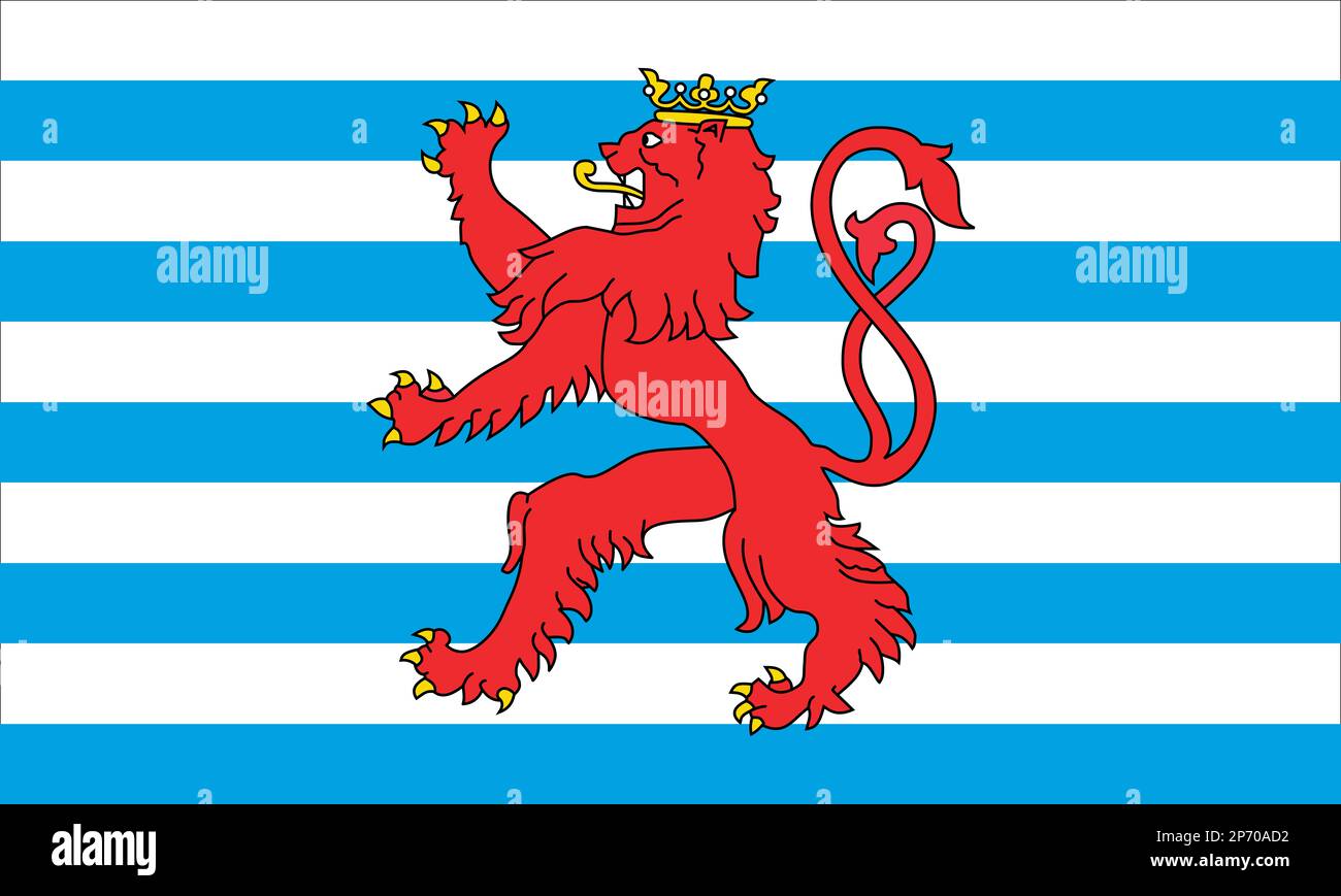 Drapeau de la province de Luxembourg Banque D'Images