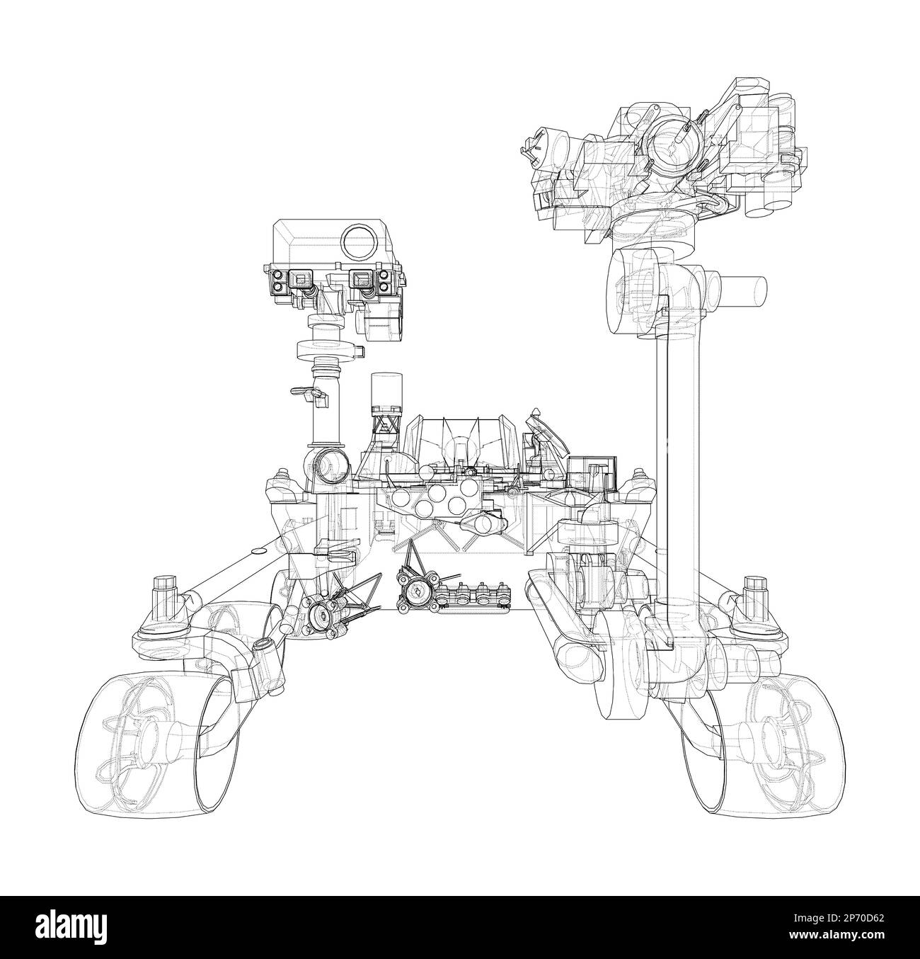 Rover Mars. 3d illustration Banque D'Images