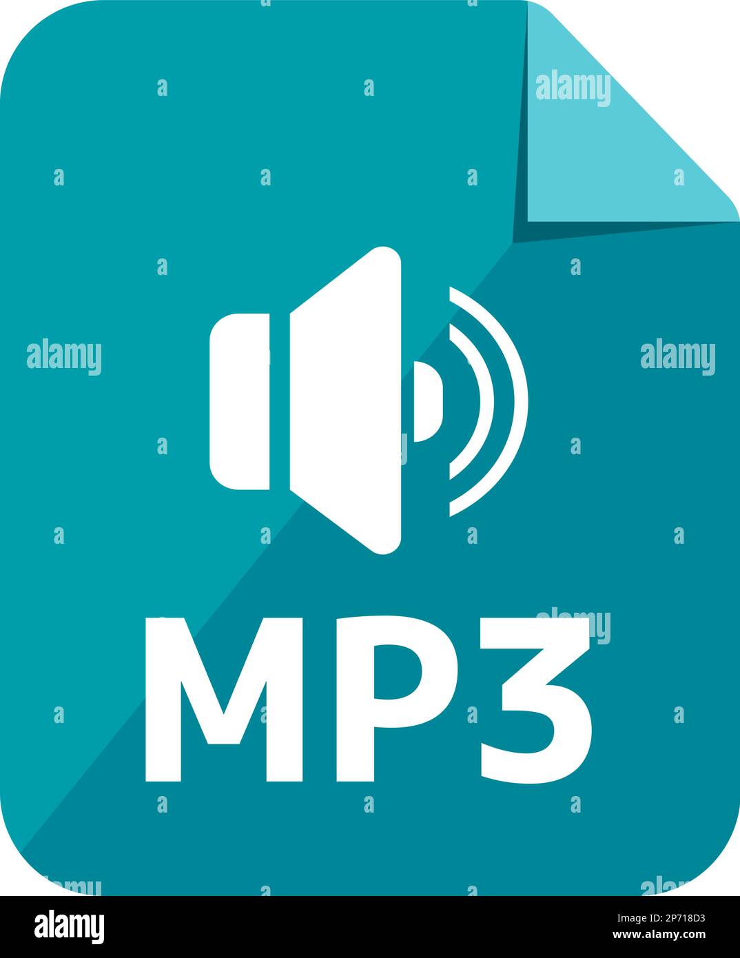 Illustration des icônes vectorielles des formats de fichier | MP3 Illustration de Vecteur