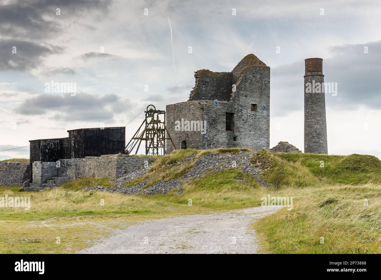 Magpie Mine, près de Sheldon, Derbyshire. Ouvert 1740, fermé 1958 Banque D'Images