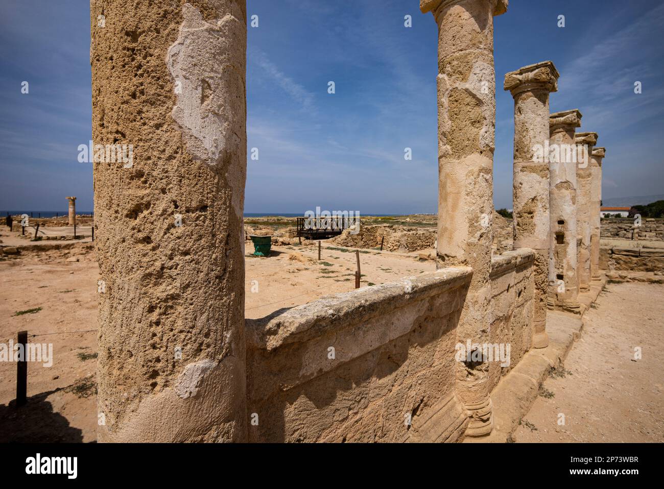 Maison de Theseus, Parc archéologique de Paphos, Chypre. Banque D'Images