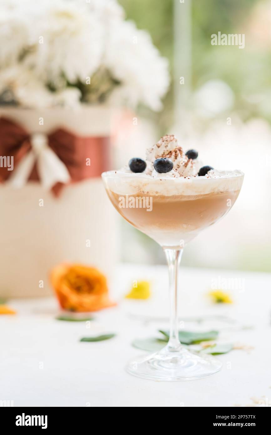 délicieuse recette de cocktail au lait au chocolat. Banque D'Images