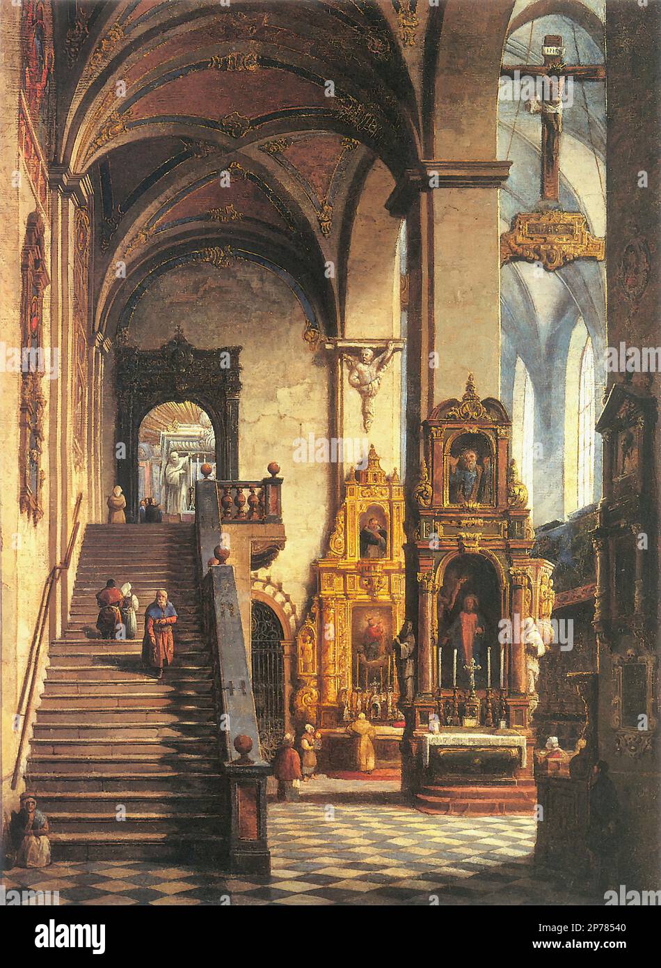 Zaleski Marcin - Kościół Świętej Trójcy W Krakowie - Szkoła Polska - - Zaleski Marcin - Église Sainte-Trinité à Cracovie - Ecole polonaise - Banque D'Images