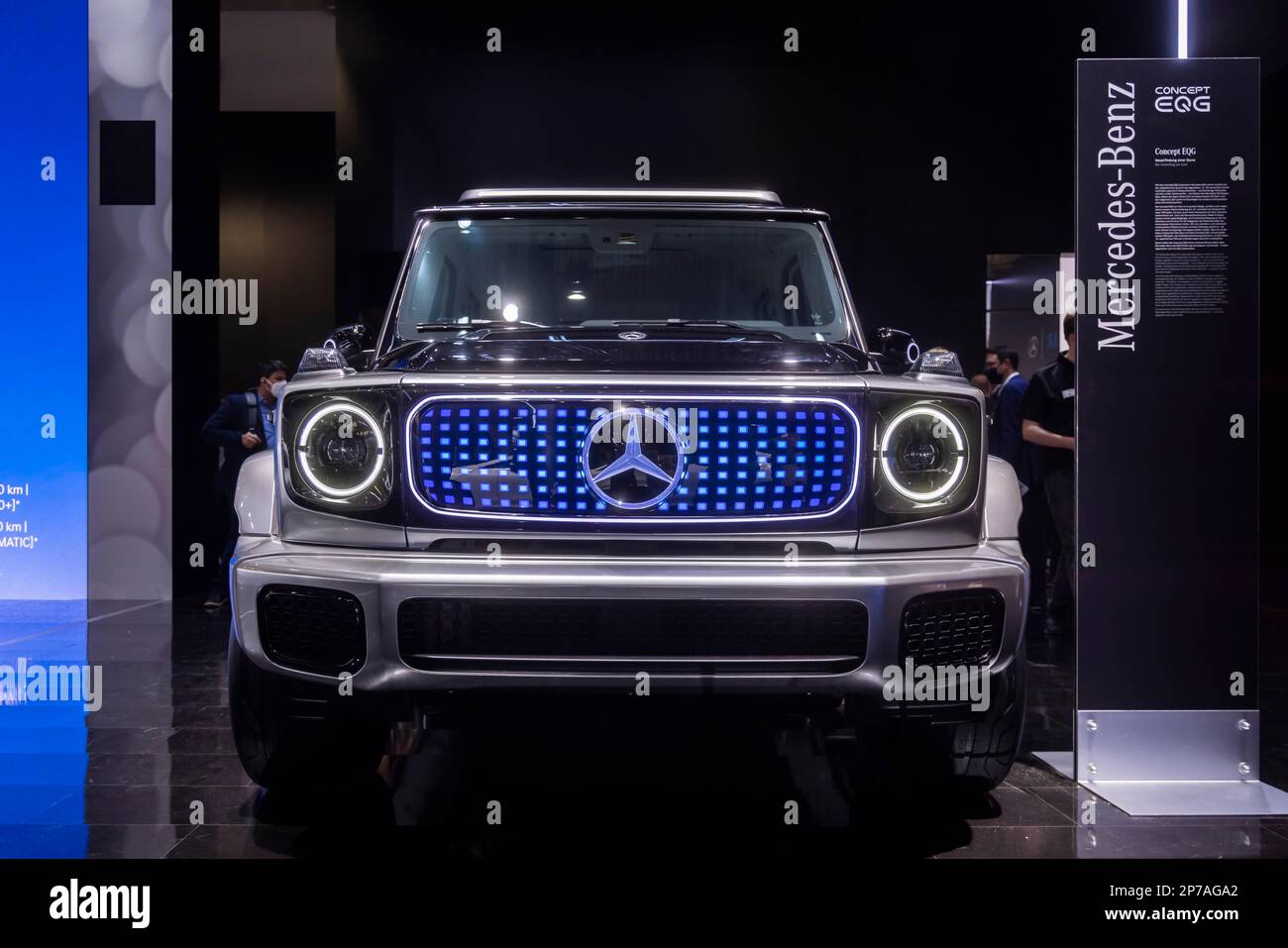 Mercedes EQG, véhicule tout-terrain de la classe G entièrement électrique, SUV, IAA MOBILITY show, Motor show, Munich, Bavière, Allemagne Banque D'Images