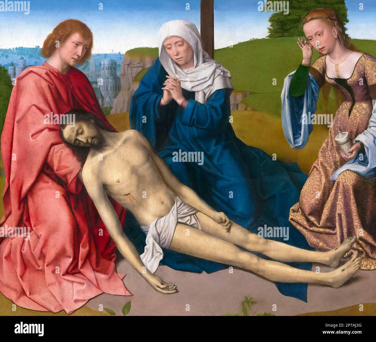 Lamentation sur le corps du Christ, Gérard David, vers 1500, l'Art Institute of Chicago, Chicago, Illinois, USA, Amérique du Nord, Banque D'Images