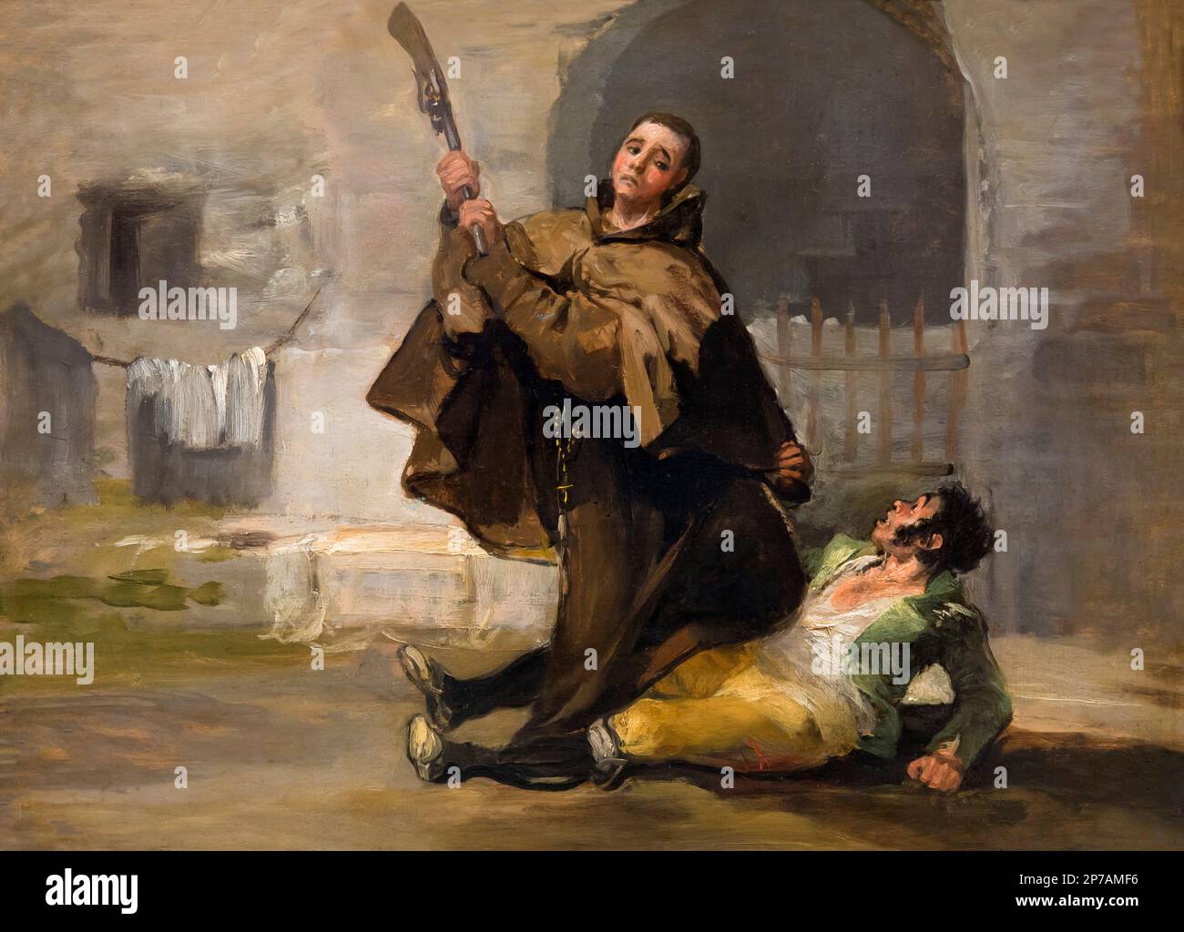 Friar Pedro Clubs El Maragato avec le bout du canon, Francisco Goya, vers 1806, Art Institute of Chicago, Chicago, Illinois, États-Unis, Amérique du Nord, Banque D'Images