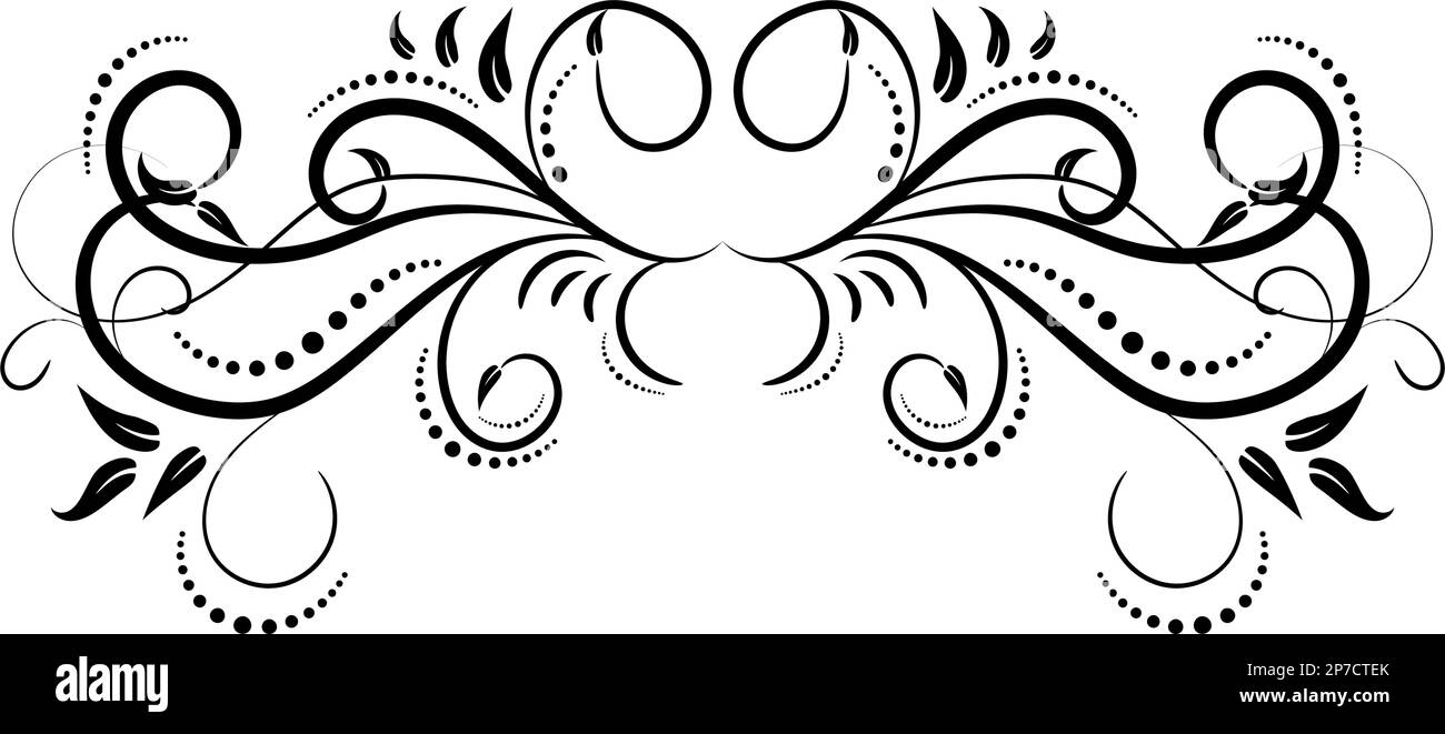 Cadre luxueux décoré de fleurs et de feuilles, cadre exquis. Style victorien. Pinceau calligraphique, lignes royales. Invitations, cartes, greetin Illustration de Vecteur