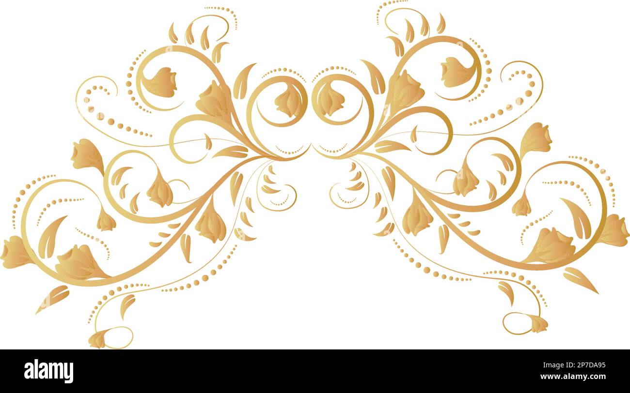 Cadre luxueux décoré de fleurs et de feuilles, cadre exquis. Style victorien. Pinceau calligraphique, lignes royales. Invitations, cartes, greetin Illustration de Vecteur