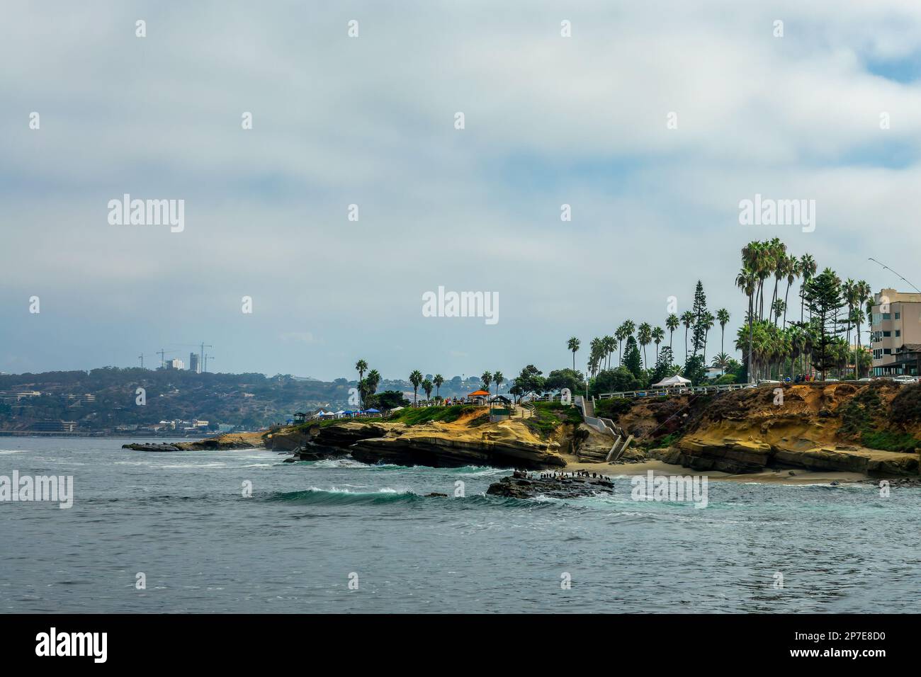 Paysage de la Jolla Cove, San Diego, Californie Banque D'Images