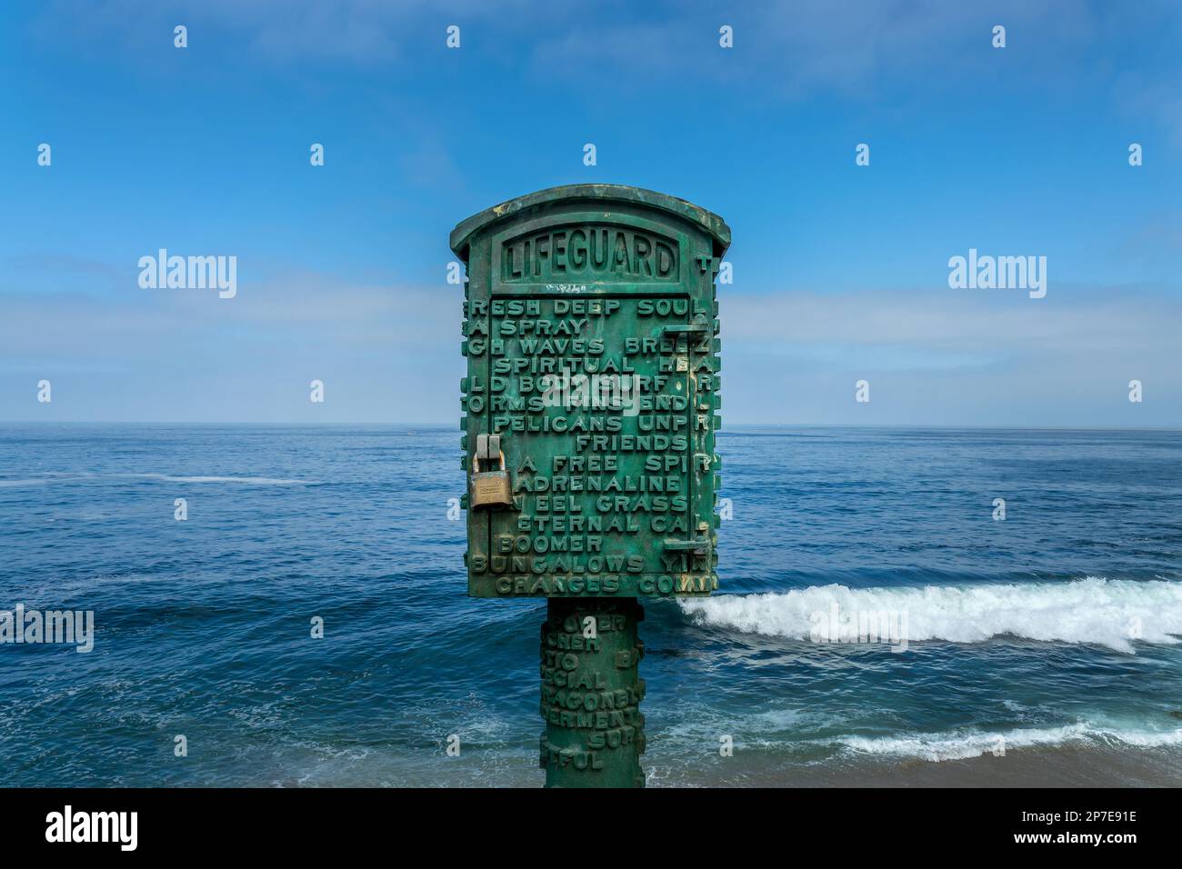Lifeguard fort à La Jolla Cove, San Diego, Californie Banque D'Images