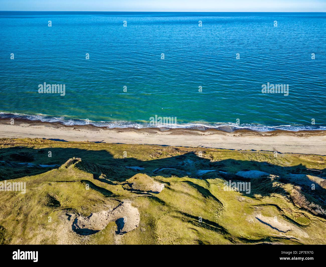 Dunes de Svinkllovene sur la côte de la mer du Nord au Danemark Banque D'Images