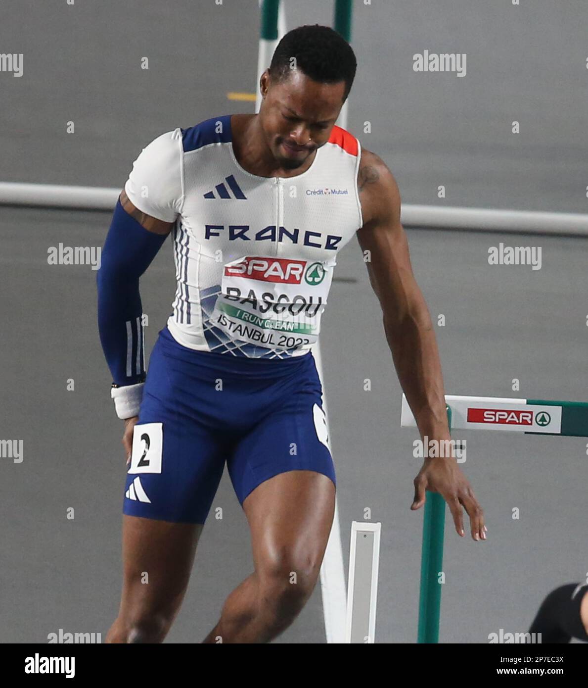 DIMITRI BASCOU de France 60m haies hommes 1ere semifinale lors des