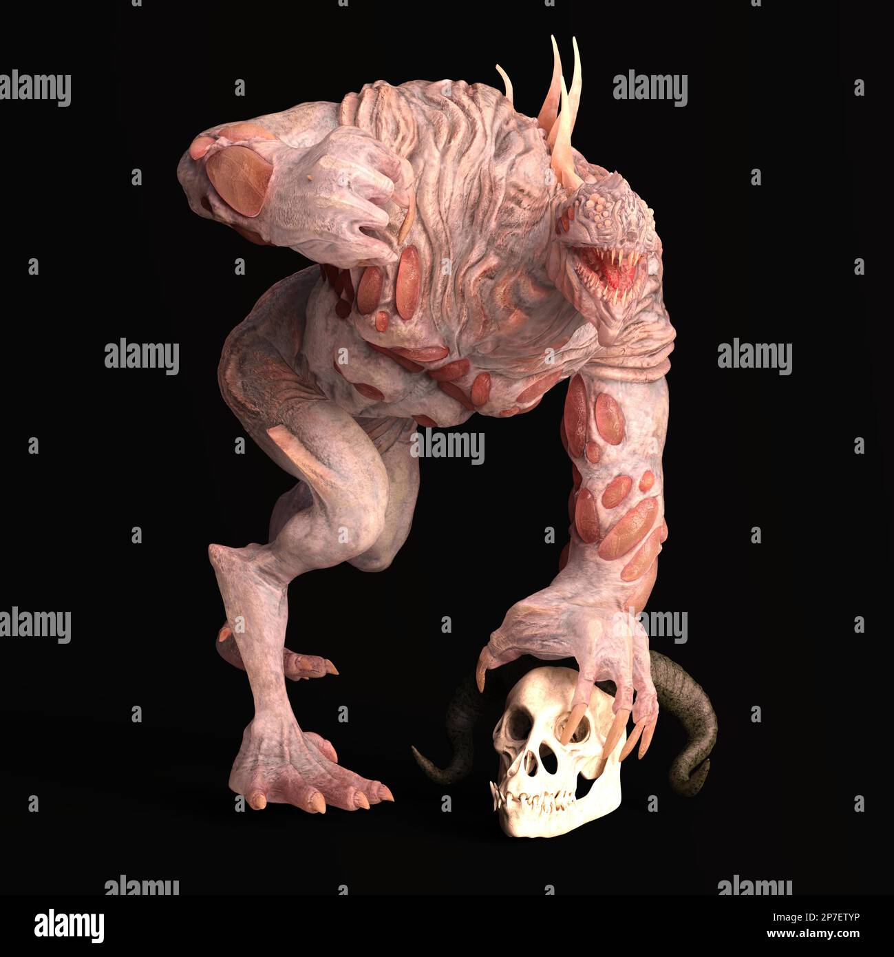 3D-illustration d'un étranger dangereux isolé très fort avec des ongles  aiguisé au rasoir Photo Stock - Alamy