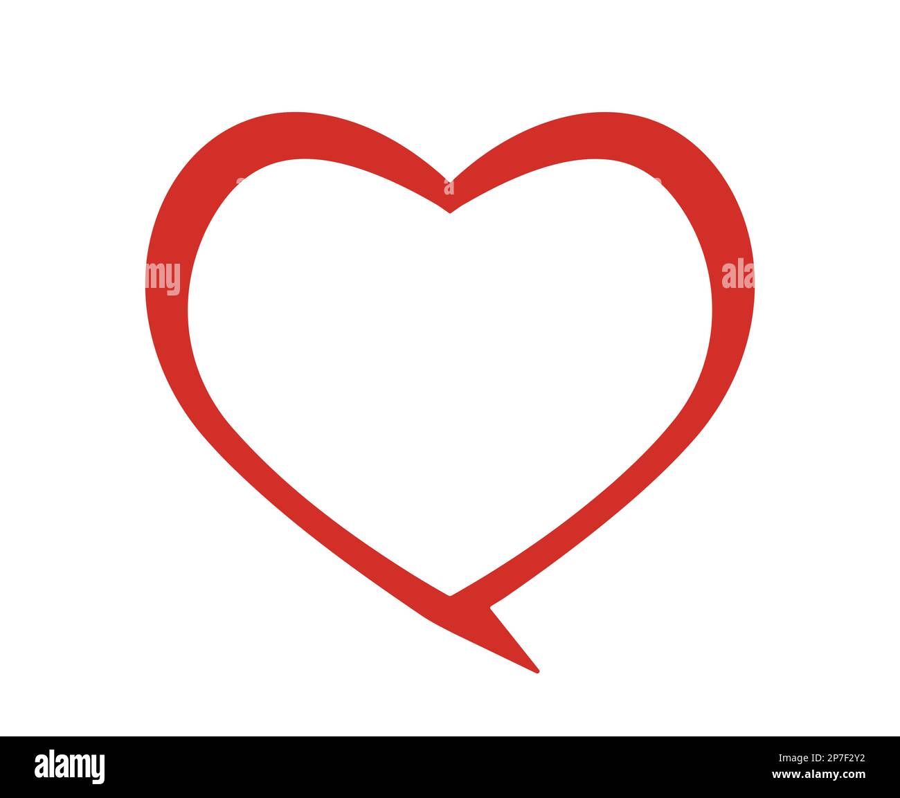 Symbole de bulle de parole en forme de cœur modèle de message amour illustration vectorielle icône Illustration de Vecteur