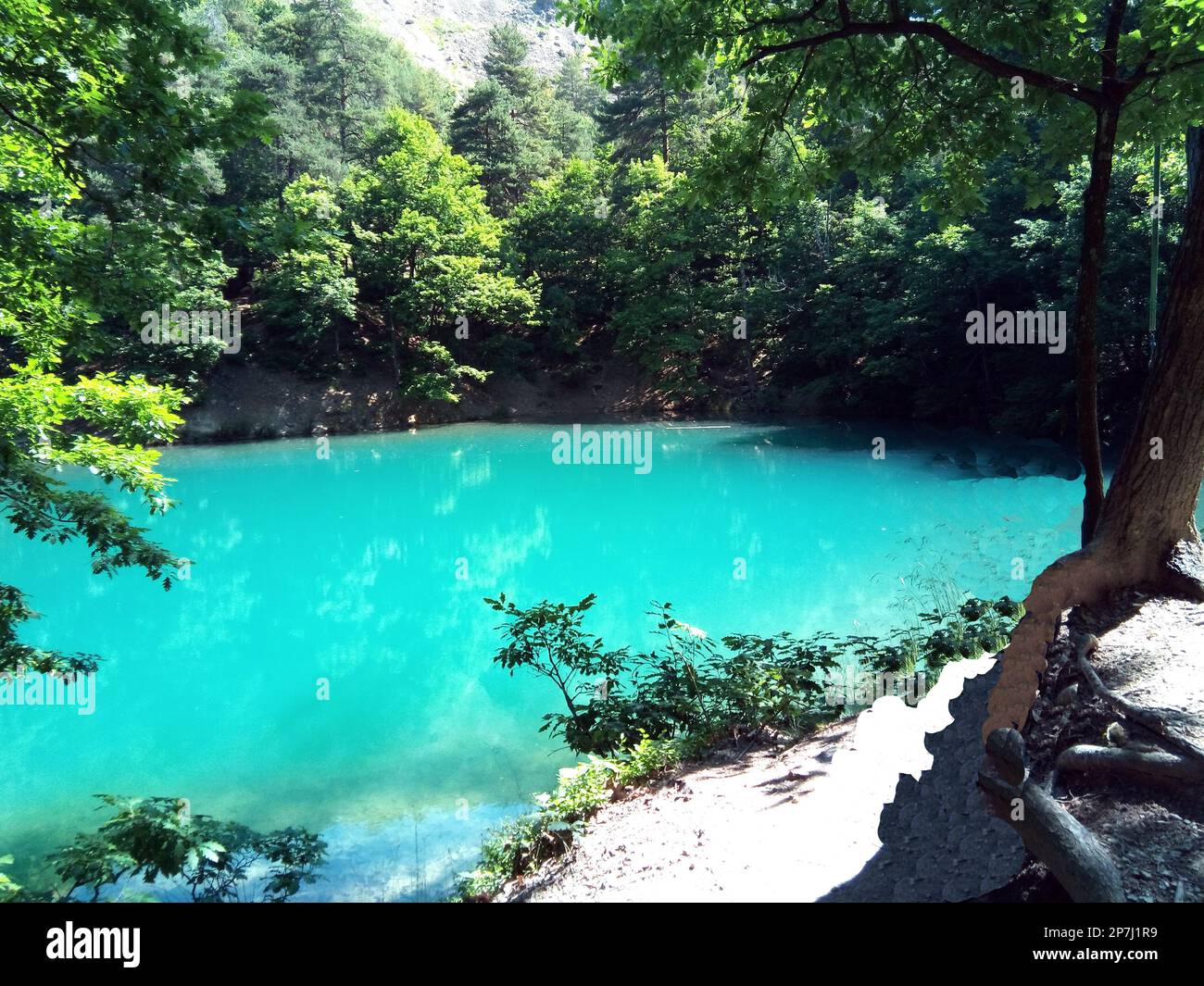 Lac bleu - Lacul Albastru - à Baia Sprie, Roumanie Banque D'Images