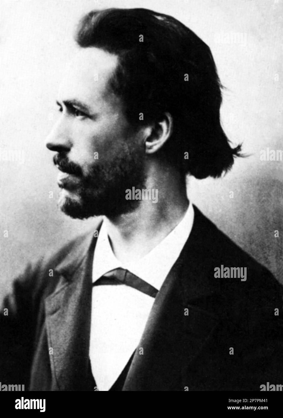 1890 c, FRANCE : le compositeur français BENJAMIN GODARD ( 1849 - 1895 ), compositeur d'opéras populaires , d'un concerto pour violon , de symphonies et de chansons . Sa composition la plus connue est la BERCEUSE de son Opéra JOCELYN . Photo de Geruzet Frères , Bruxelles .- COMPOSIORE - OPERA LIRICA - CLASSICA - CLASSIQUE - PORTRAIT - RITRATTO - MUSICISTA - MUSICA - profil - profilo - barba - barbe - CRAVATTA - CRAVATE - collier - coletto -- ARCHIVIO GBB Banque D'Images