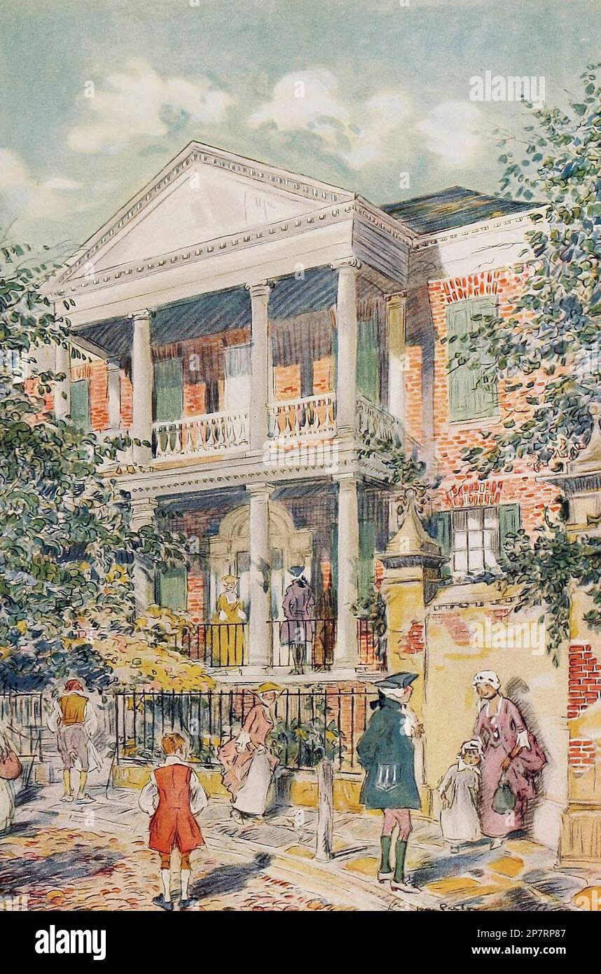 La maison de Pringle, vers 1900 Banque D'Images